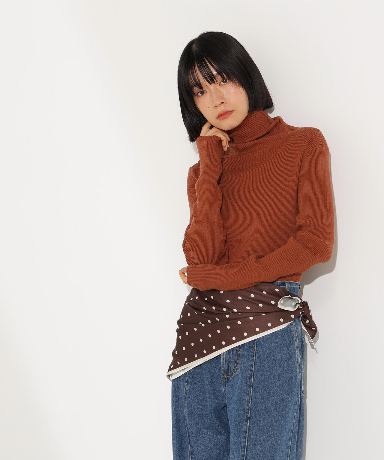 ベーシックタートルネックニット