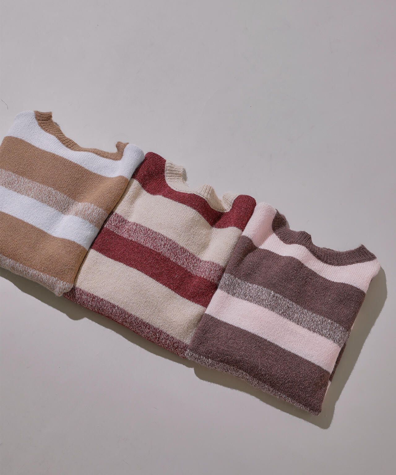 ヘアリーボーダーニット