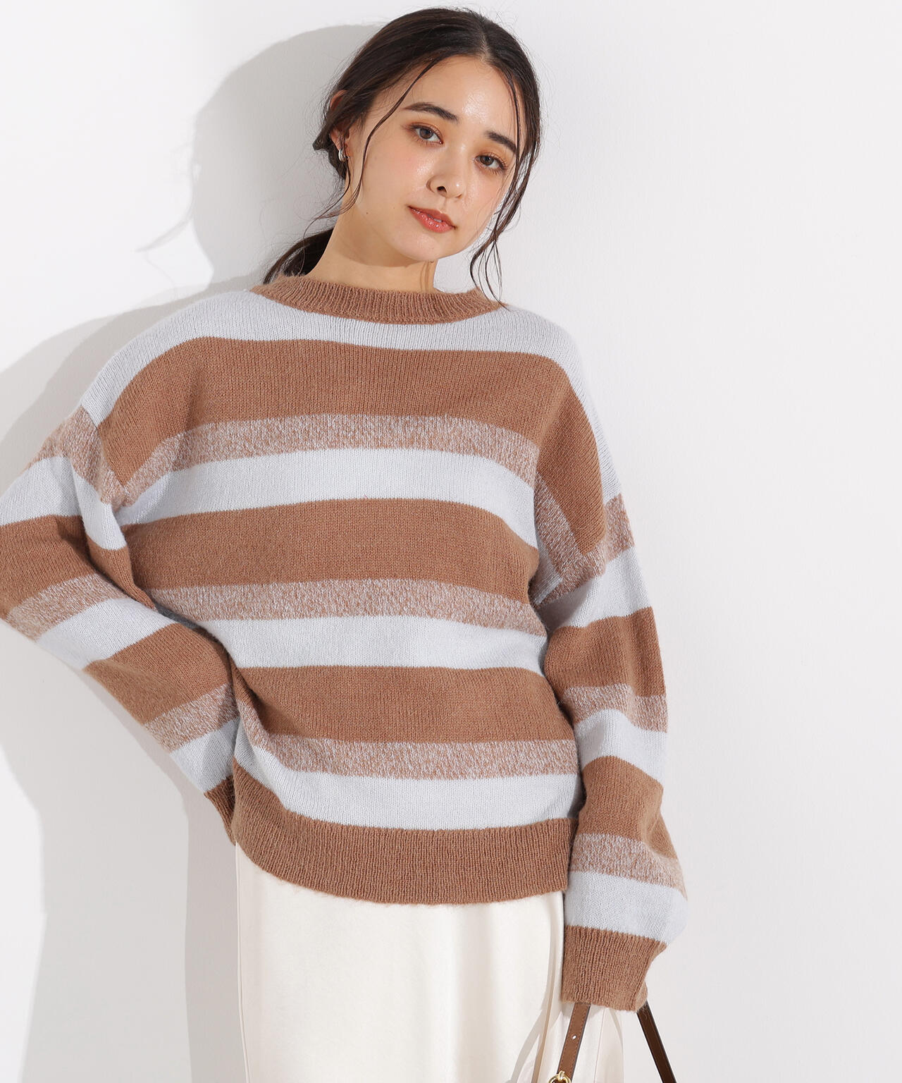 ヘアリーボーダーニット