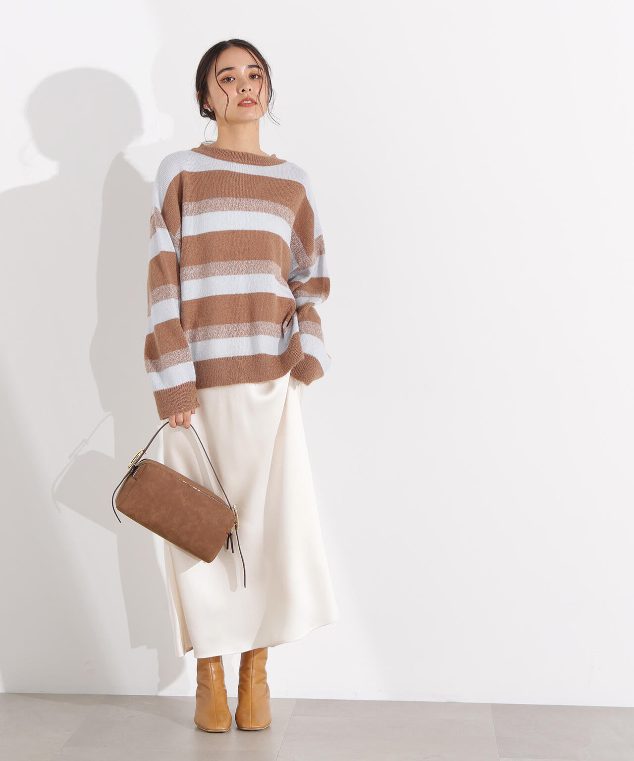 ヘアリーボーダーニット