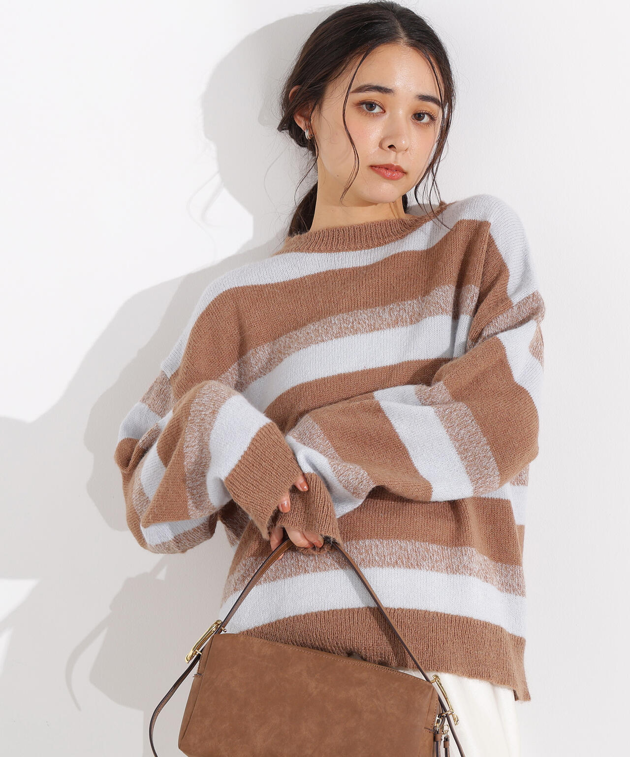 ヘアリーボーダーニット