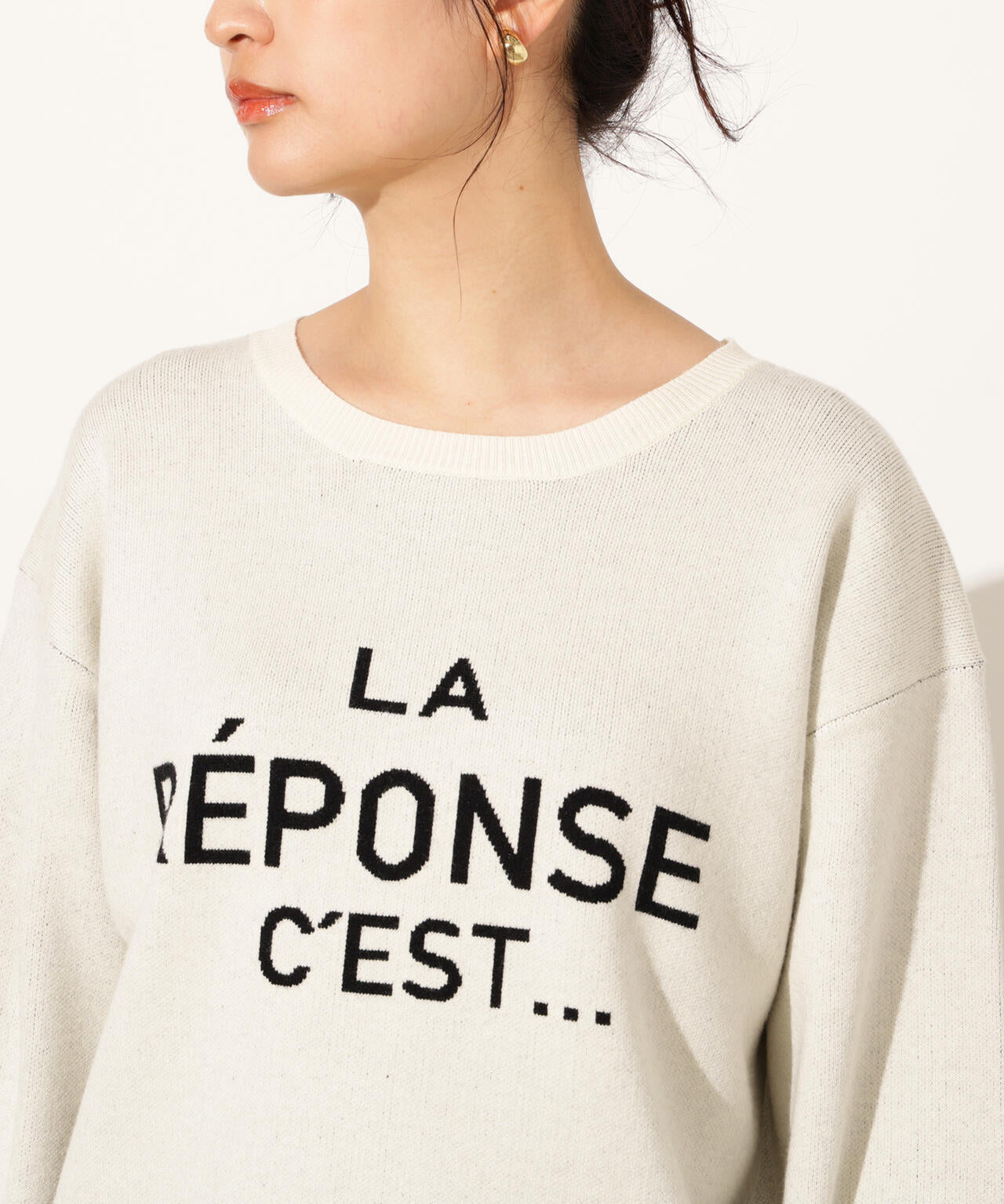 フレンチロゴジャガードニット