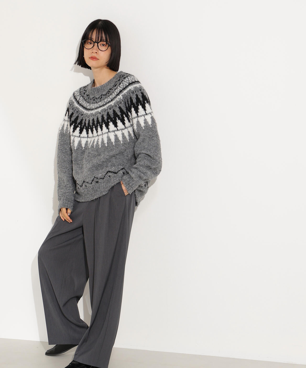 【岸本セシルさん着用】ノルディックニット