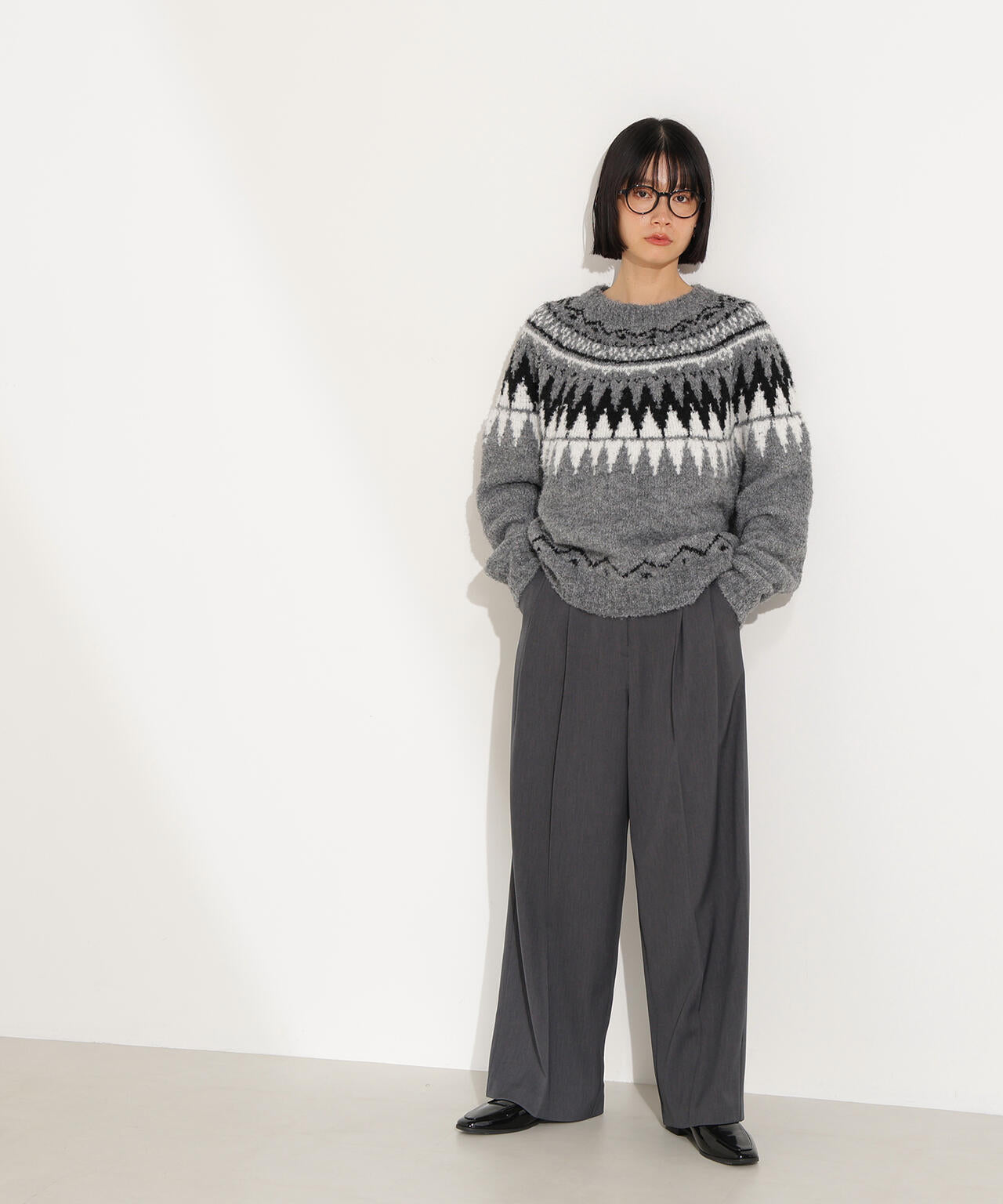 【岸本セシルさん着用】ノルディックニット