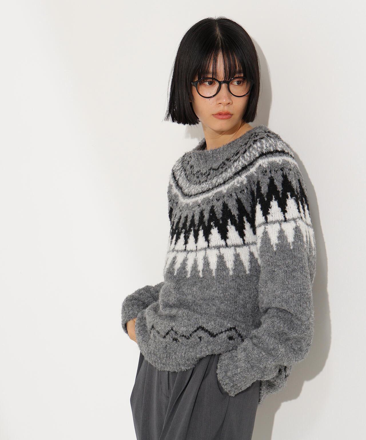 【岸本セシルさん着用】ノルディックニット