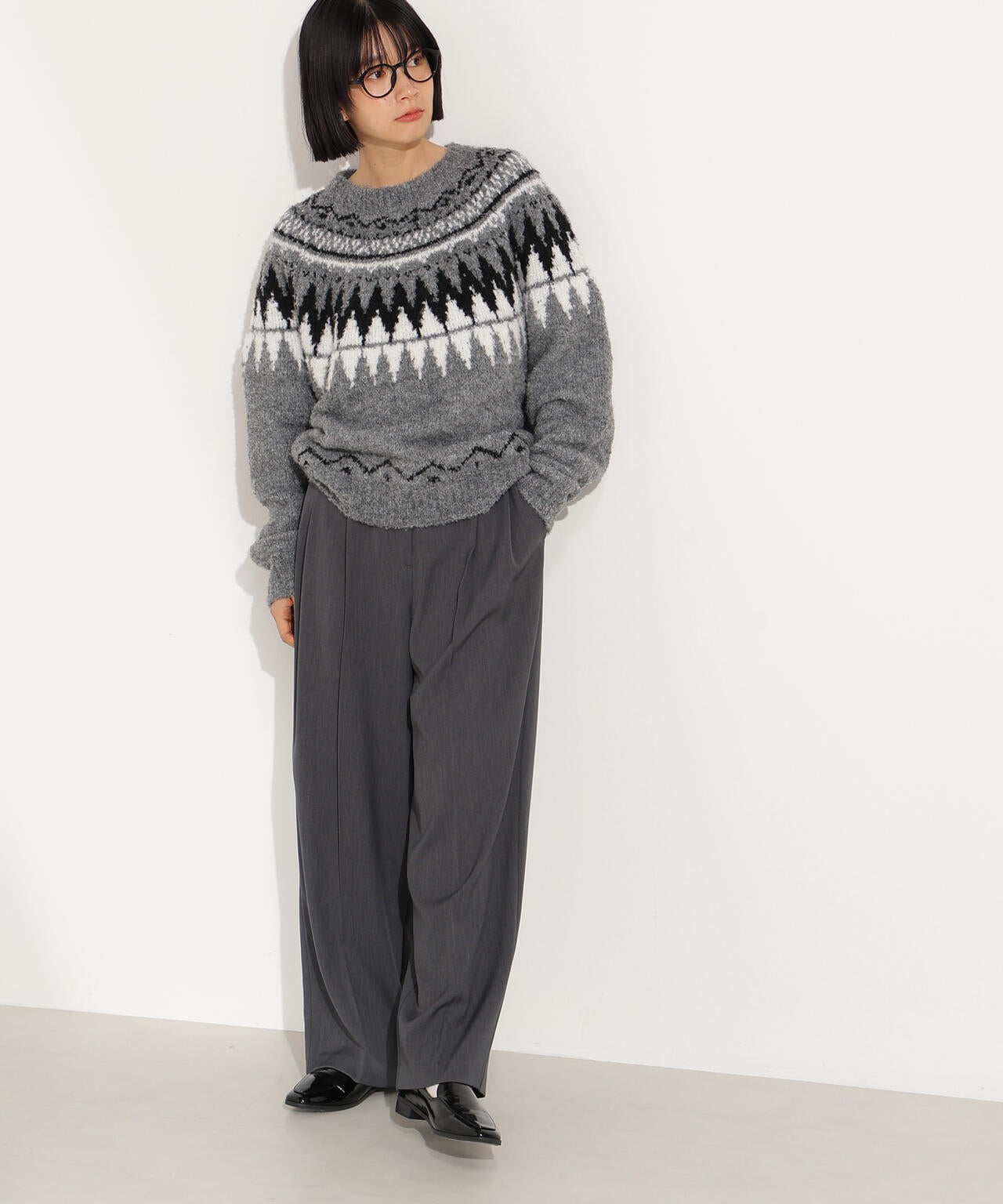 【岸本セシルさん着用】ノルディックニット