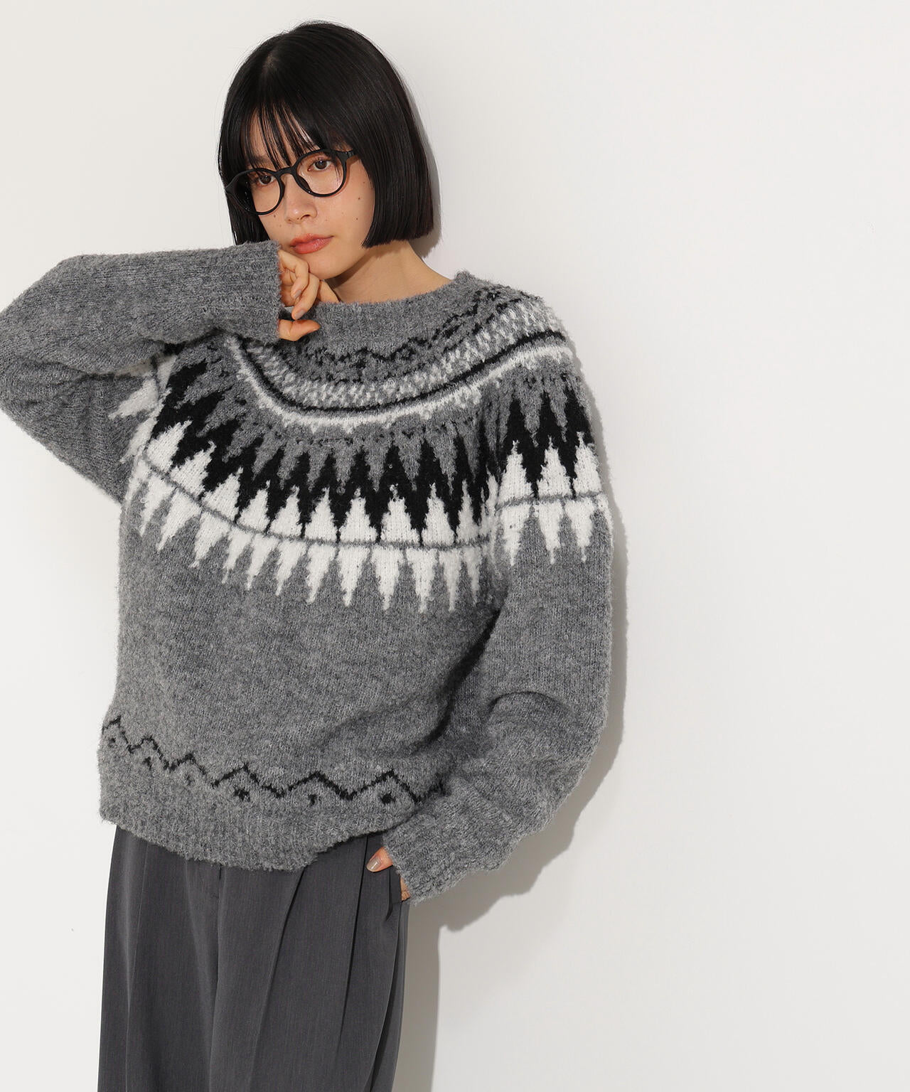 【岸本セシルさん着用】ノルディックニット