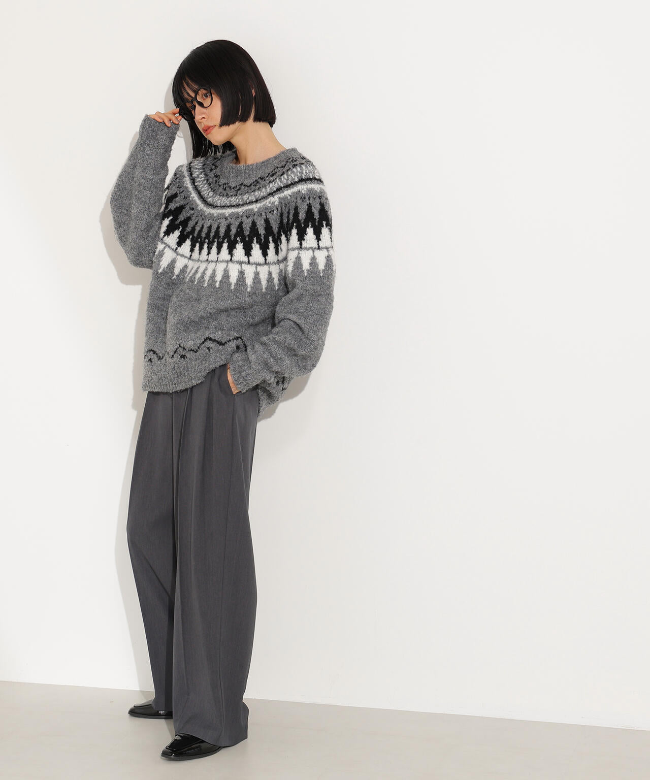 【岸本セシルさん着用】ノルディックニット