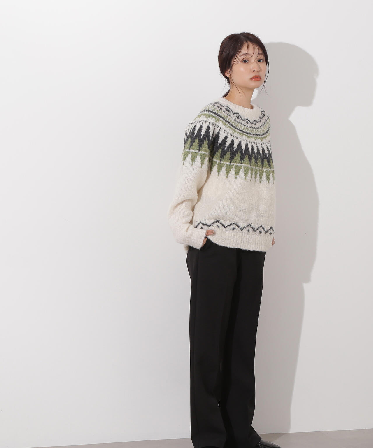 【岸本セシルさん着用】ノルディックニット