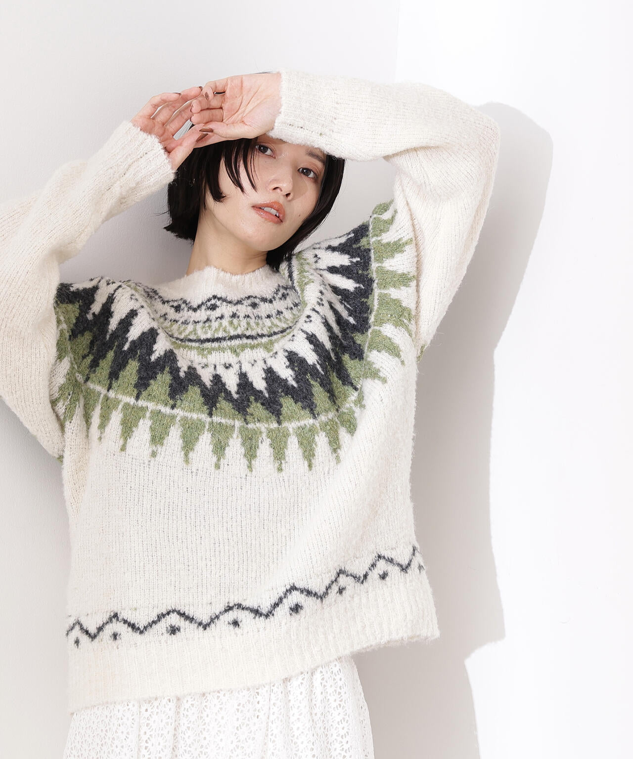 【岸本セシルさん着用】ノルディックニット