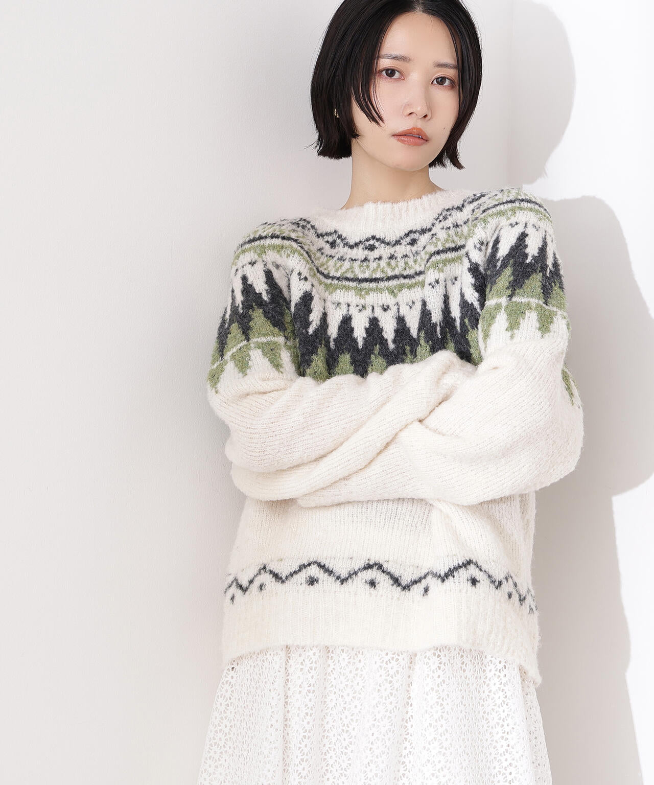 【岸本セシルさん着用】ノルディックニット