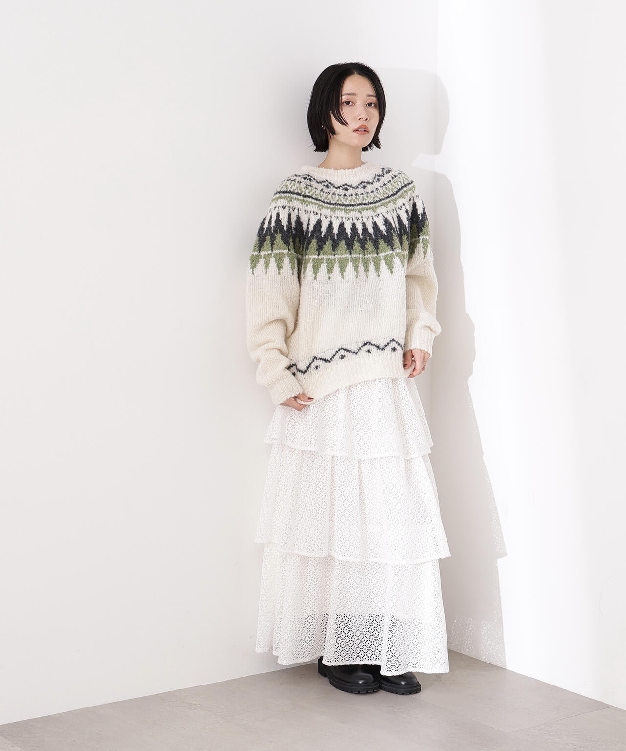 【岸本セシルさん着用】ノルディックニット