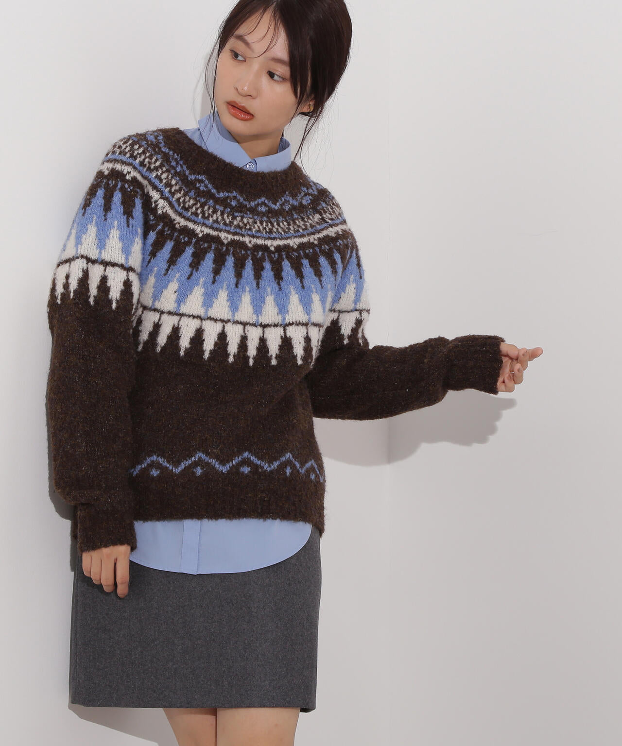 【岸本セシルさん着用】ノルディックニット