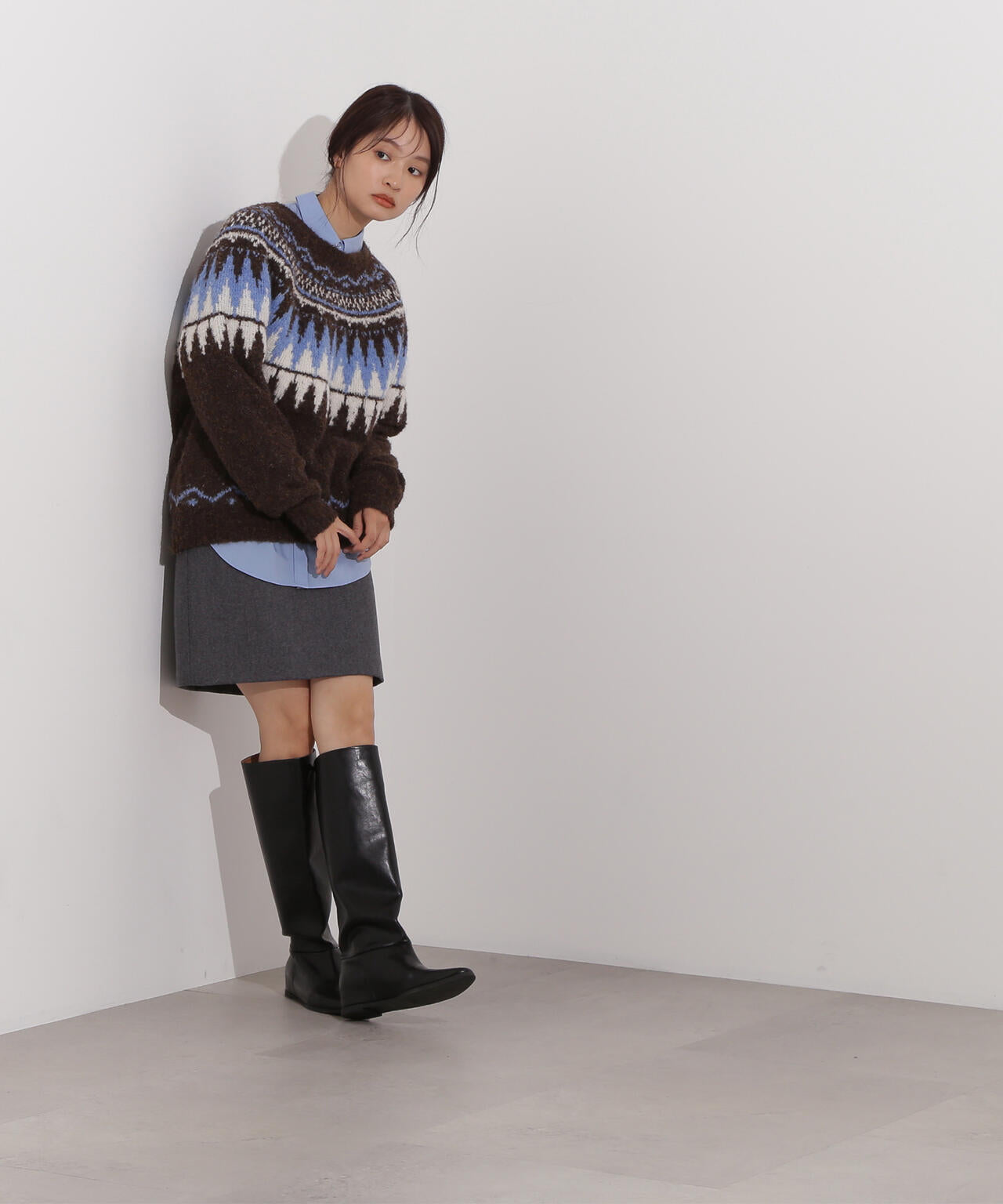 【岸本セシルさん着用】ノルディックニット