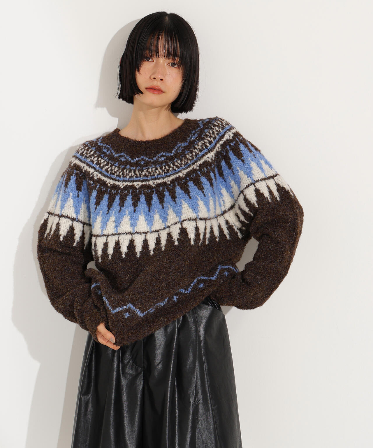 【岸本セシルさん着用】ノルディックニット