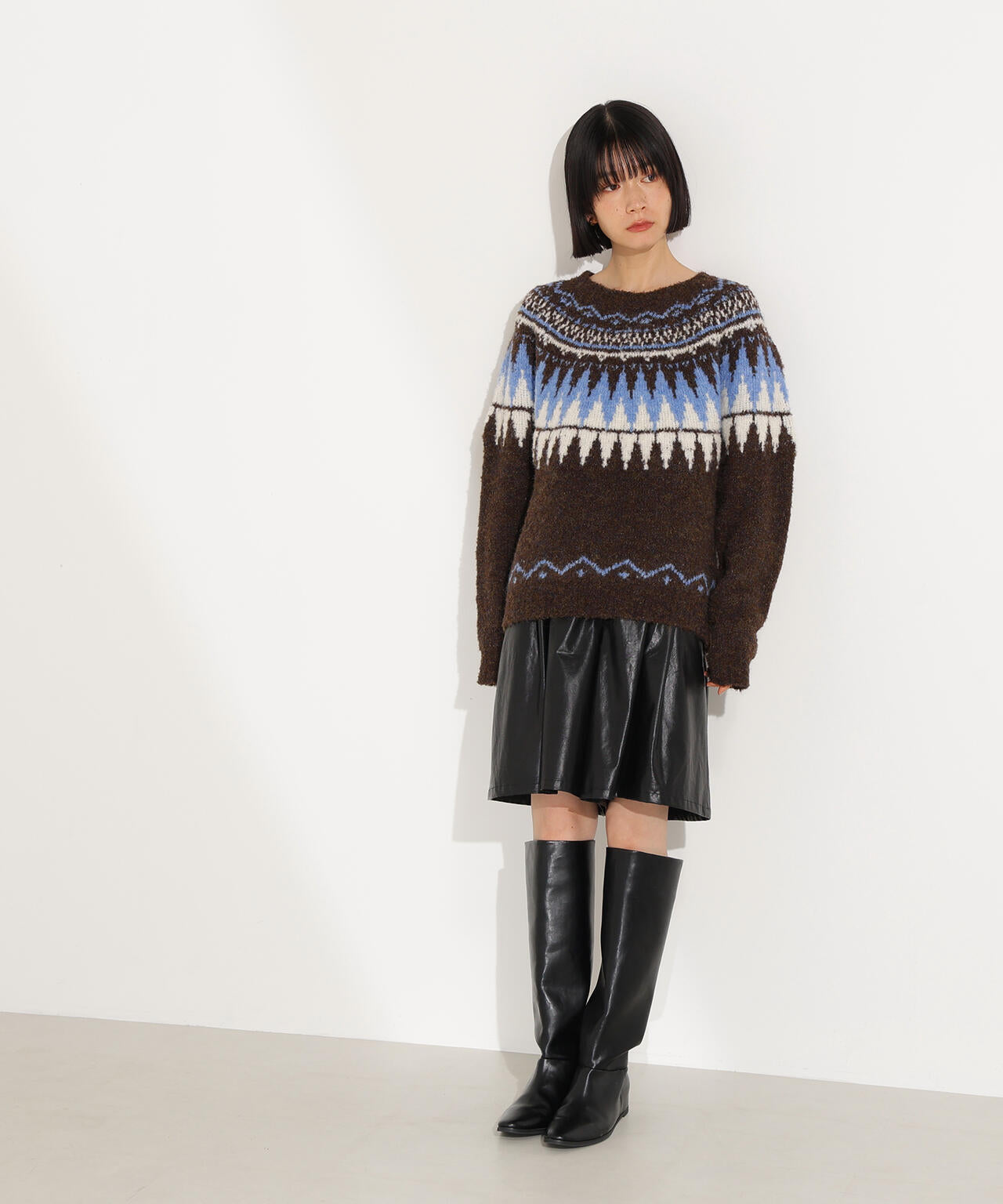 【岸本セシルさん着用】ノルディックニット