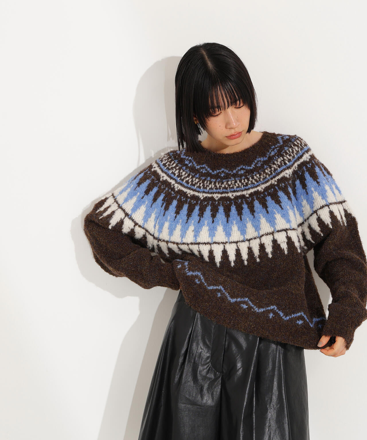 【岸本セシルさん着用】ノルディックニット