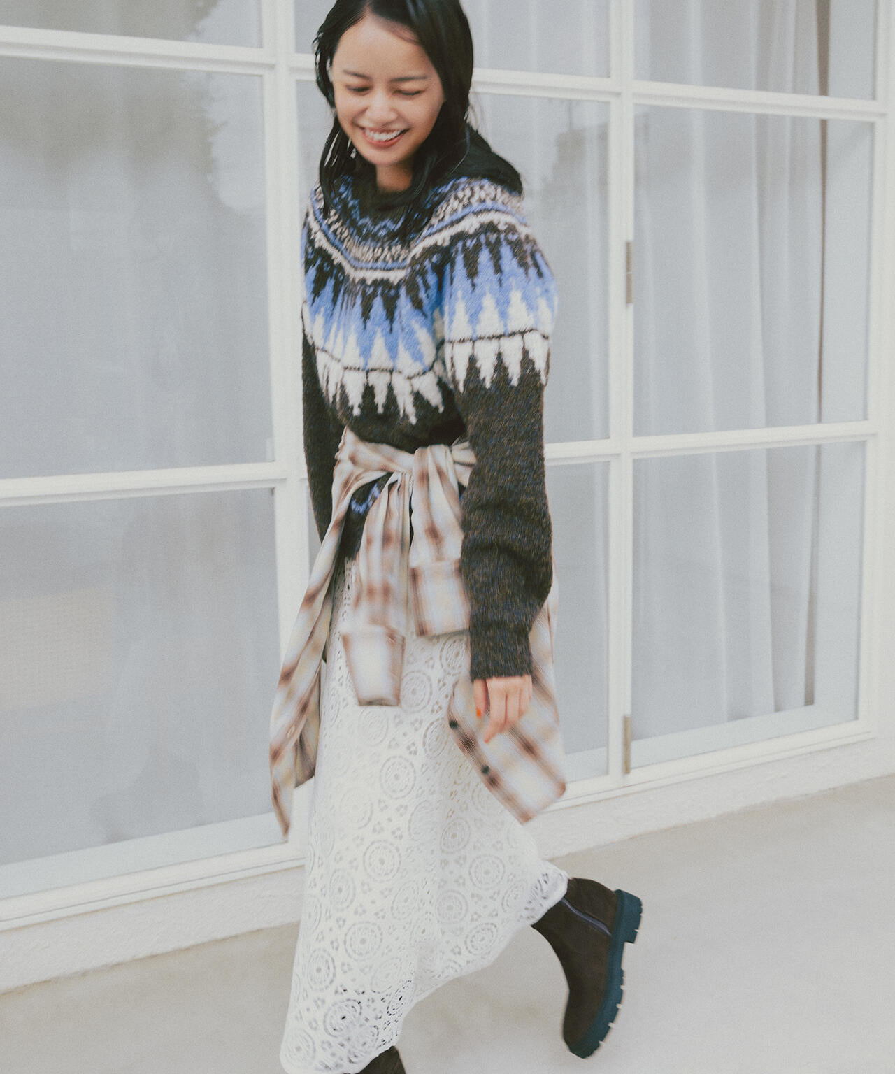 【岸本セシルさん着用】ノルディックニット