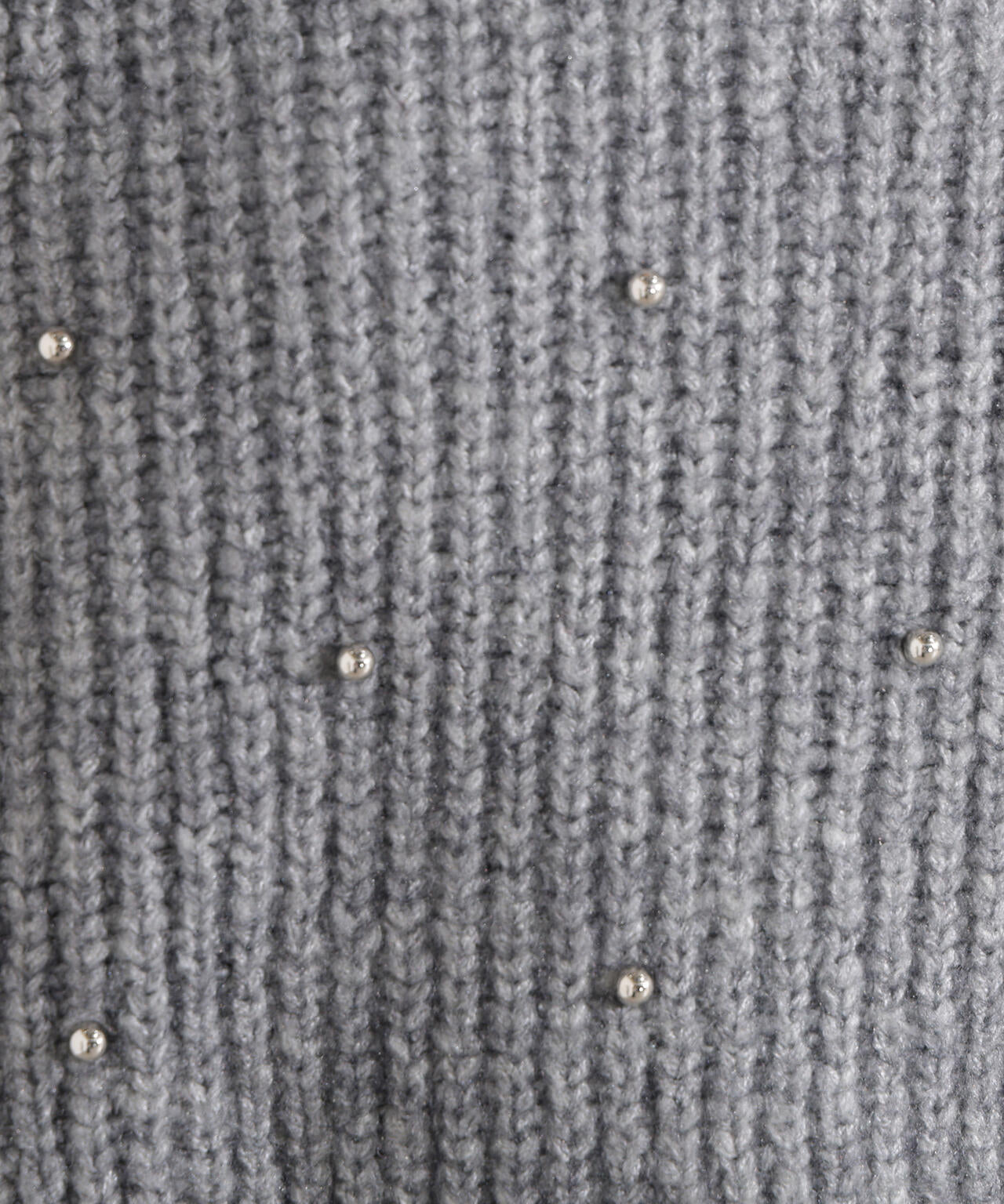 スタッズ畦ニット