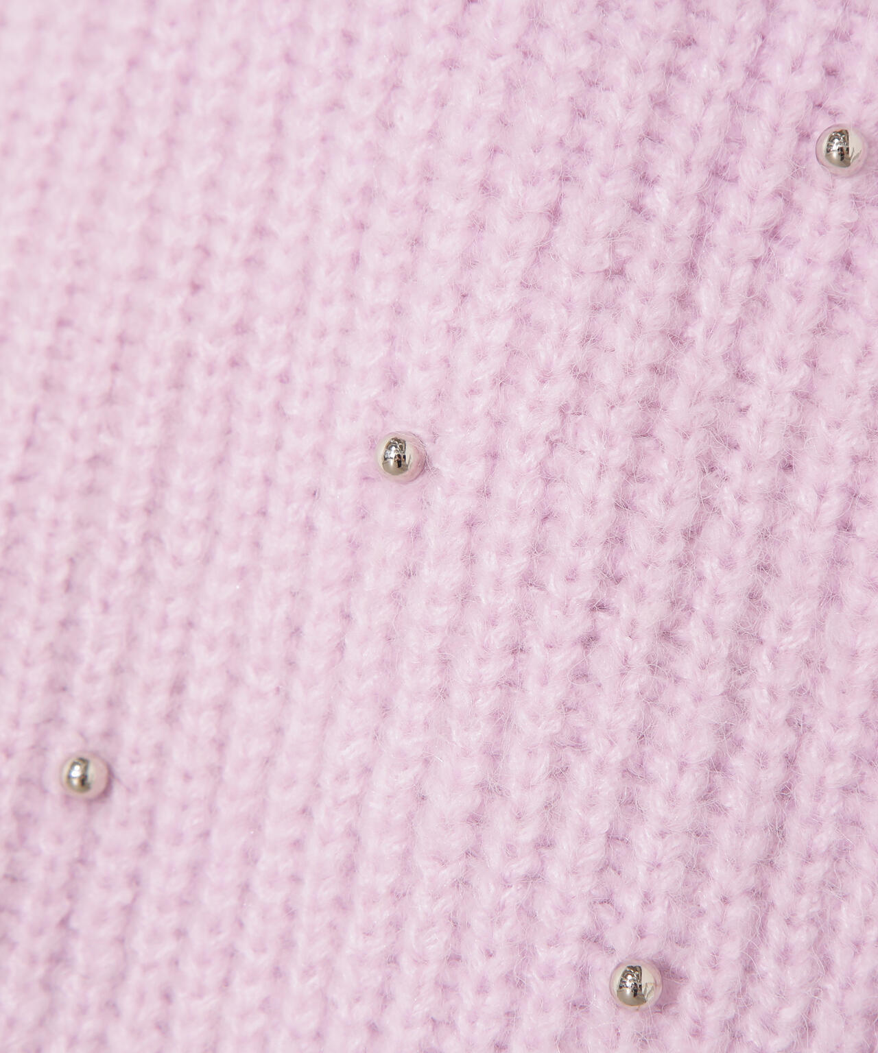 スタッズ畦ニット