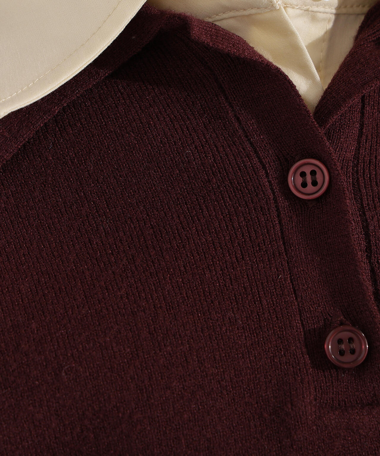 シャツレイヤードニット