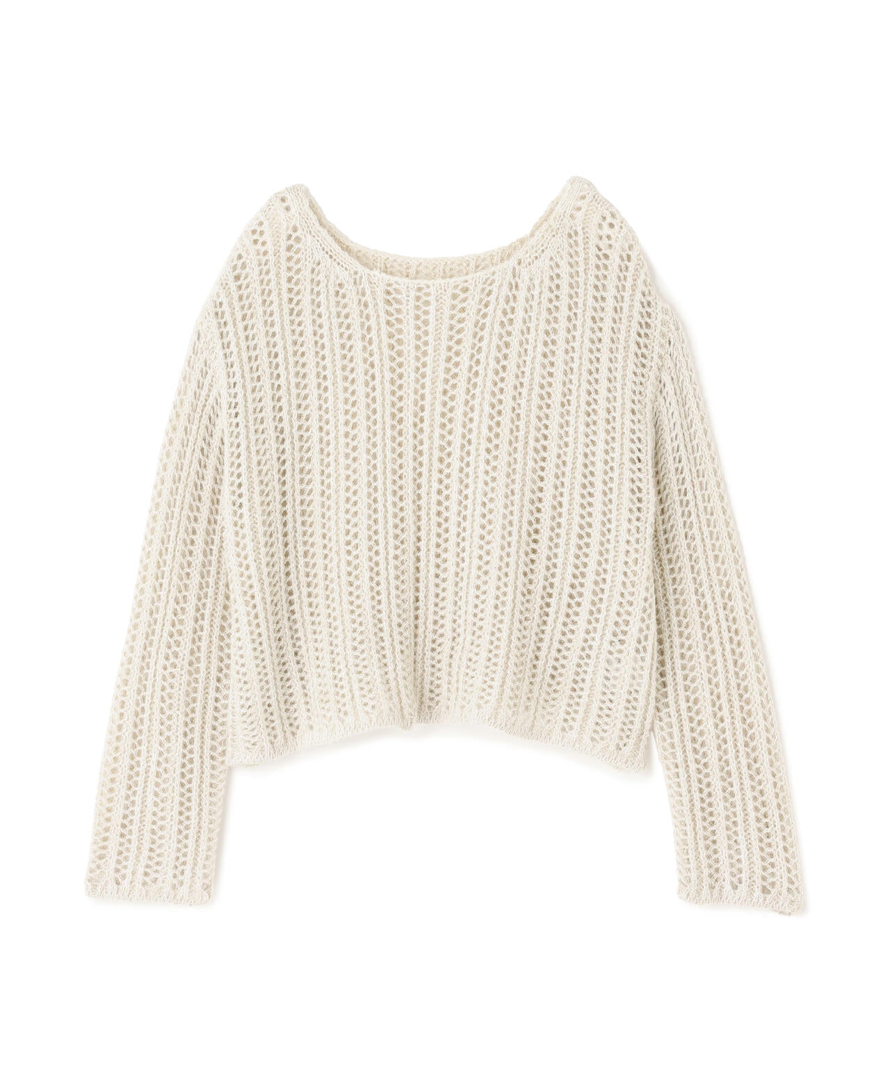 【小室安未さん着用】クロップド透かし編みニット