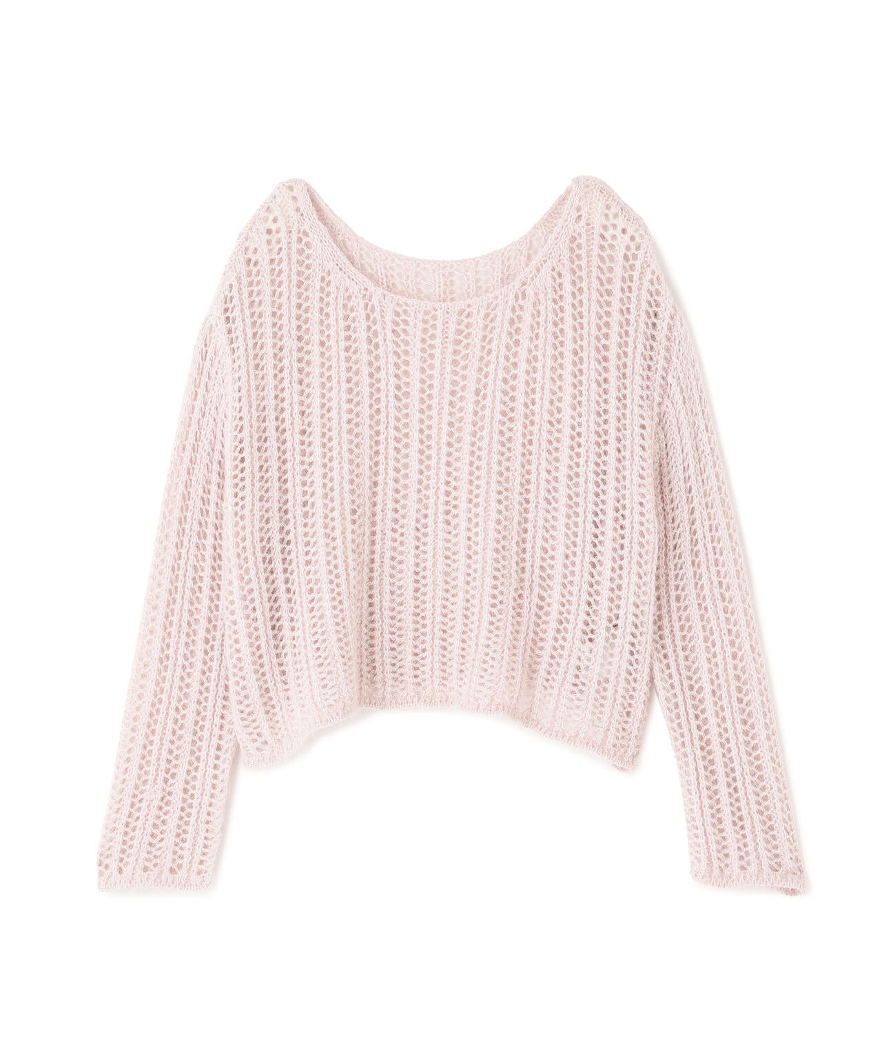 【小室安未さん着用】クロップド透かし編みニット