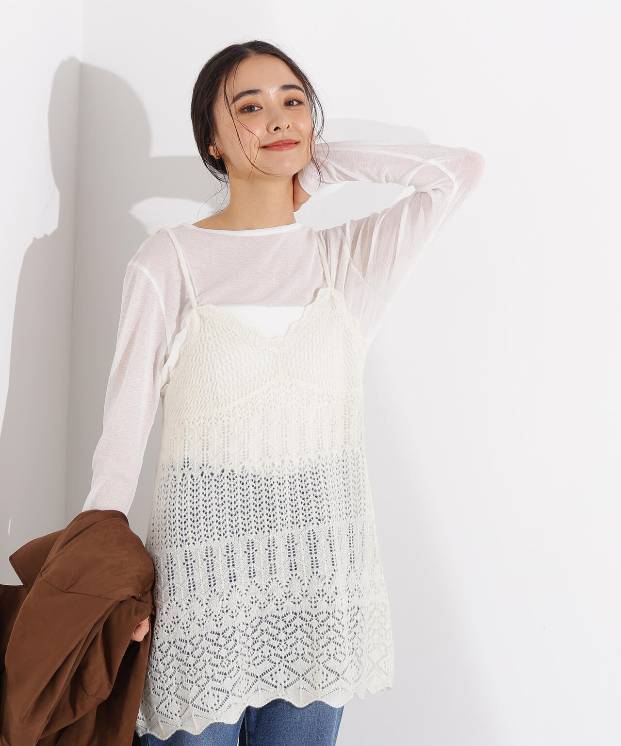 カギアミ風ヘアリーニットビスチェ