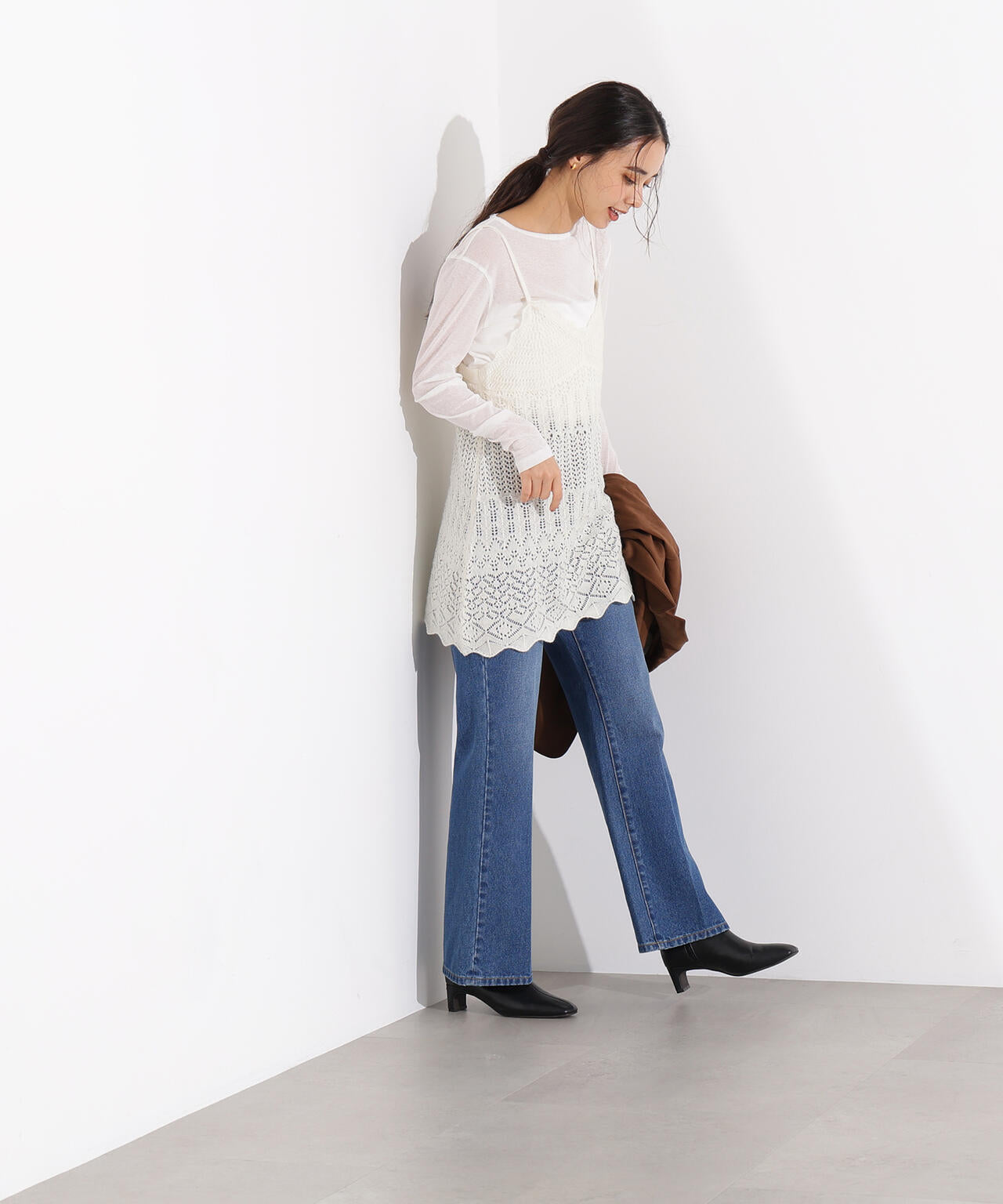 カギアミ風ヘアリーニットビスチェ