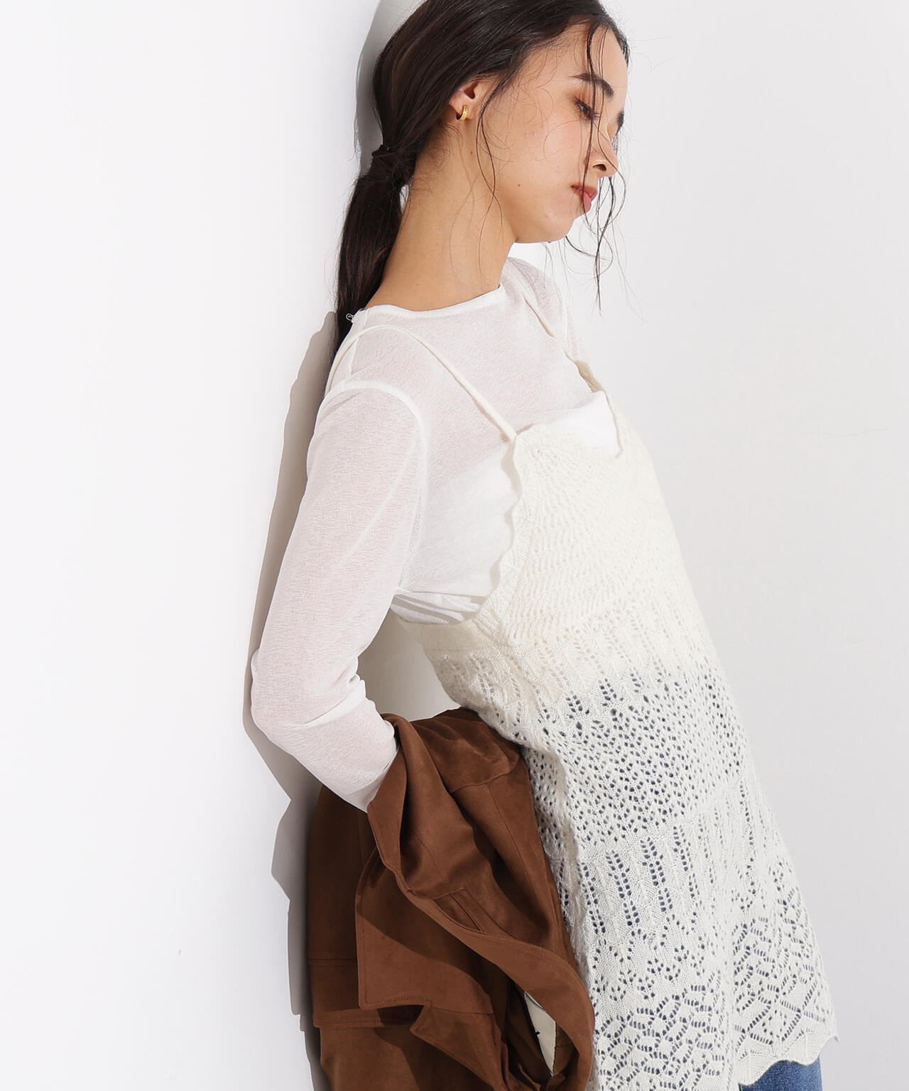 カギアミ風ヘアリーニットビスチェ