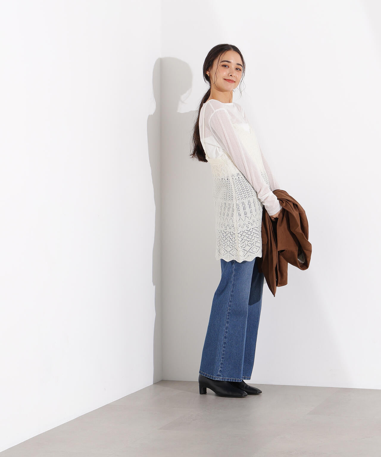 カギアミ風ヘアリーニットビスチェ