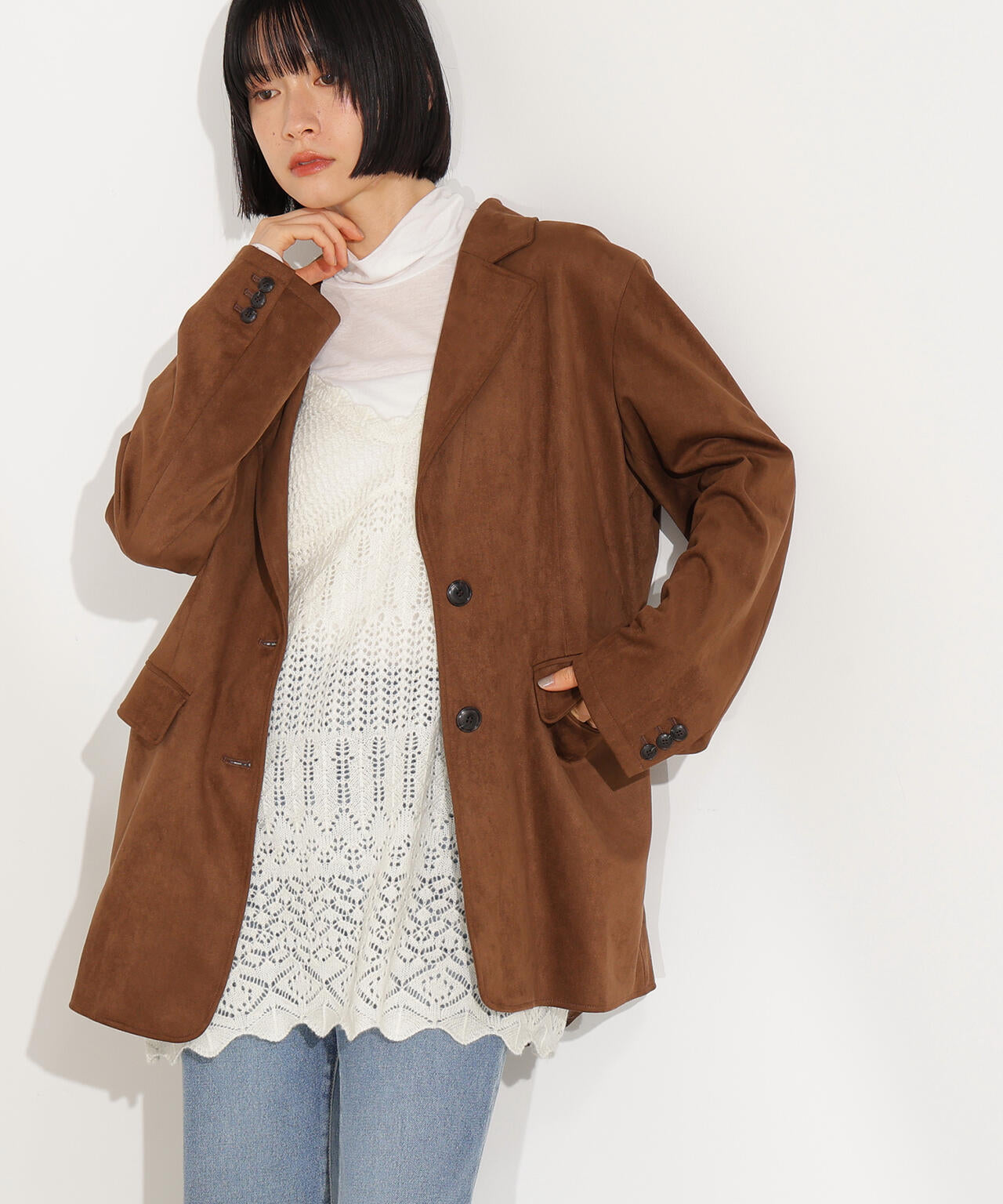 カギアミ風ヘアリーニットビスチェ