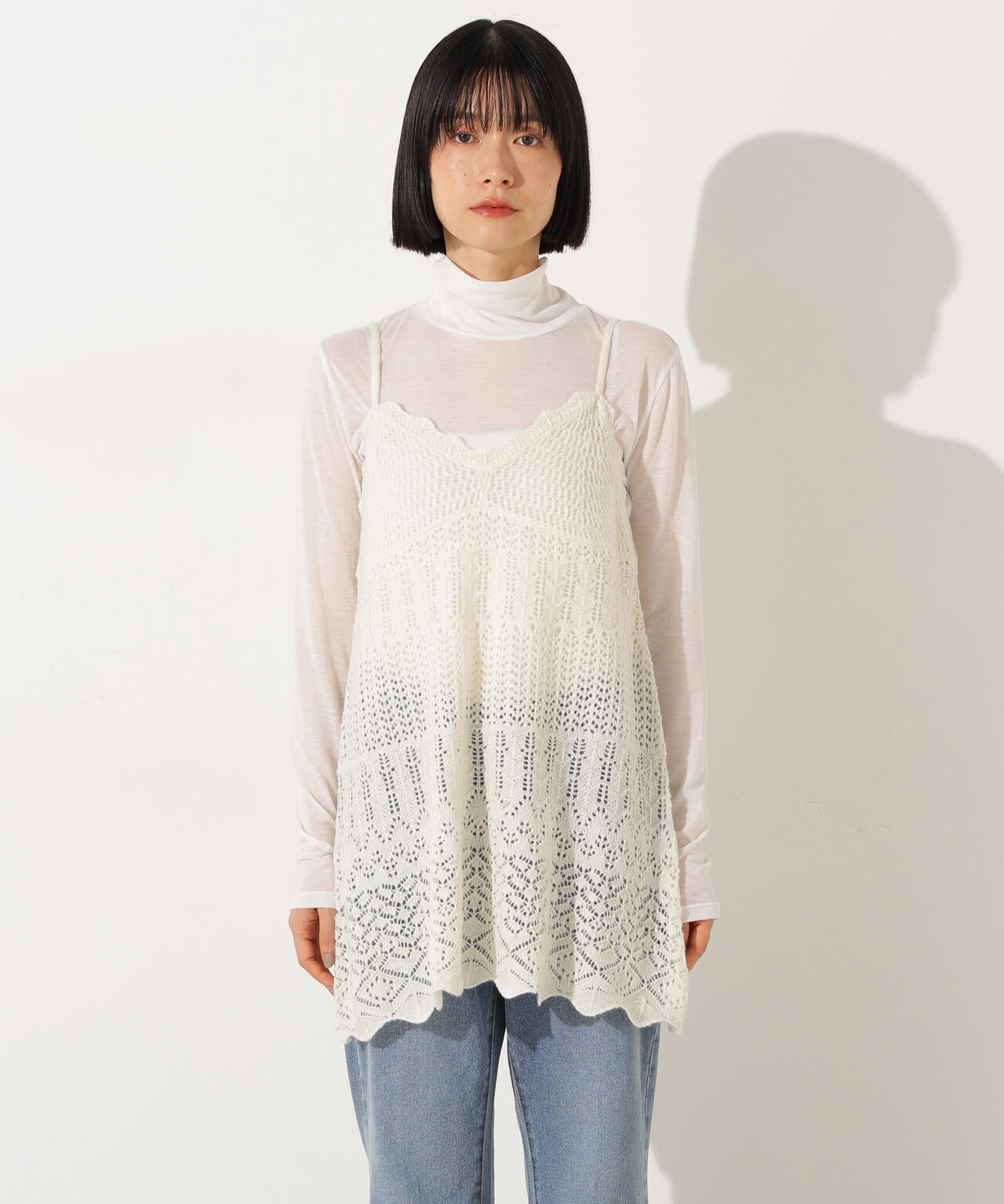 カギアミ風ヘアリーニットビスチェ