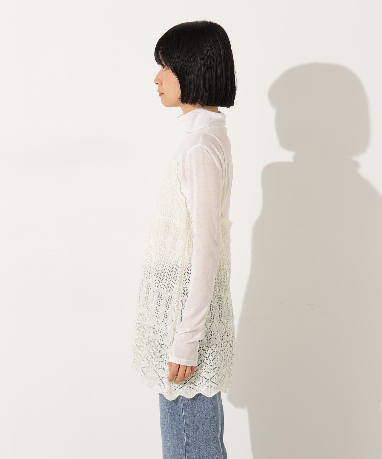 カギアミ風ヘアリーニットビスチェ