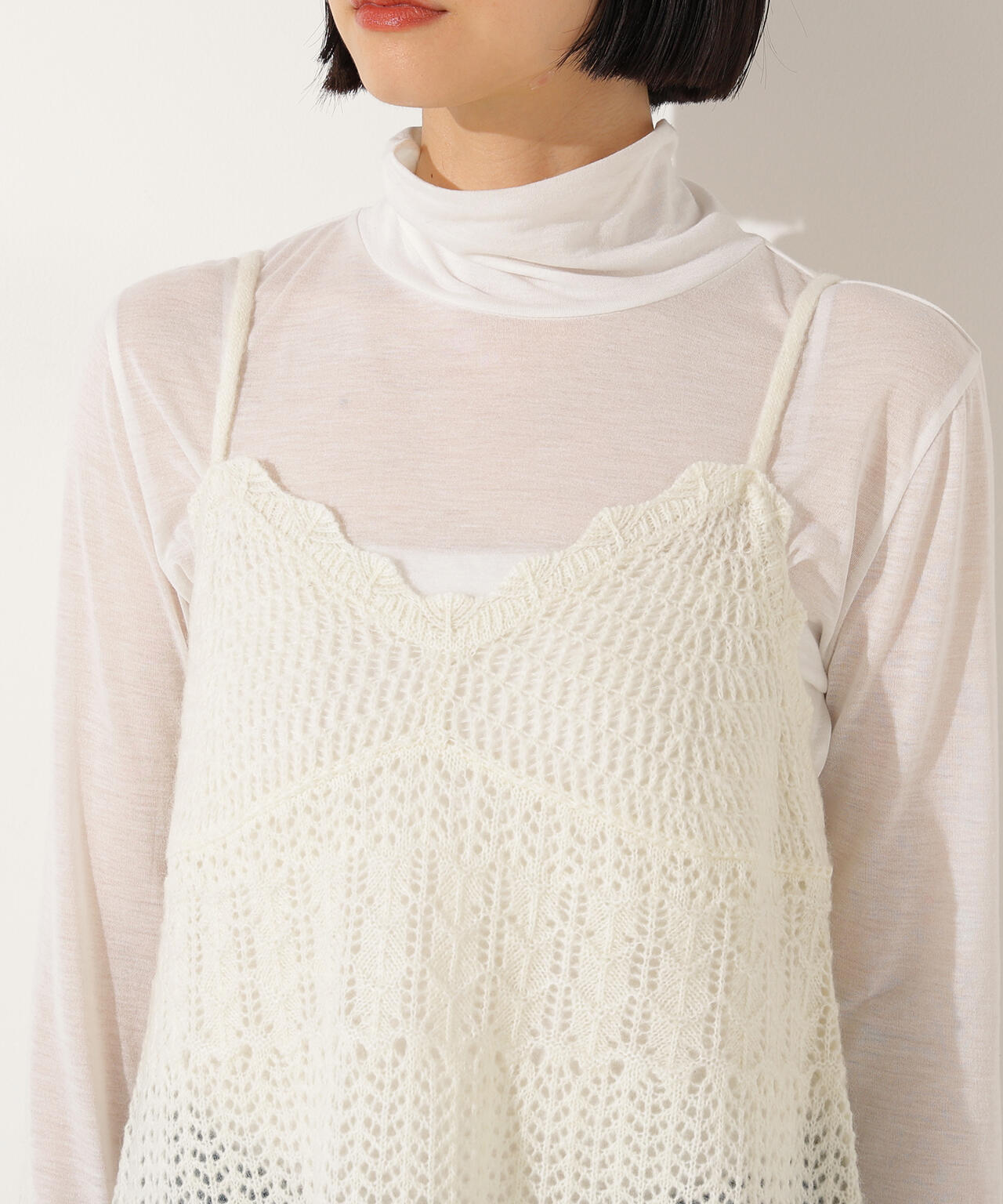 カギアミ風ヘアリーニットビスチェ