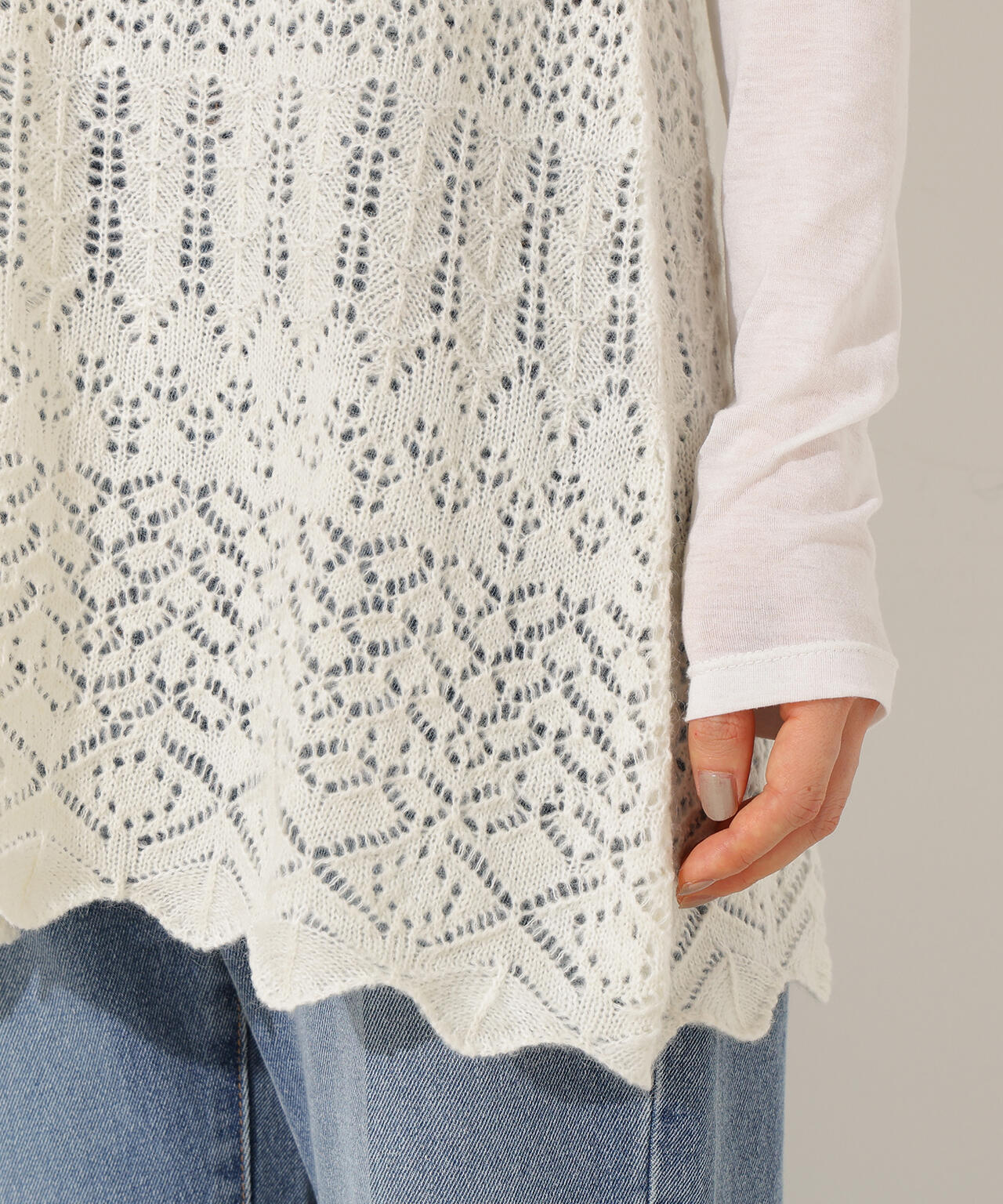 カギアミ風ヘアリーニットビスチェ