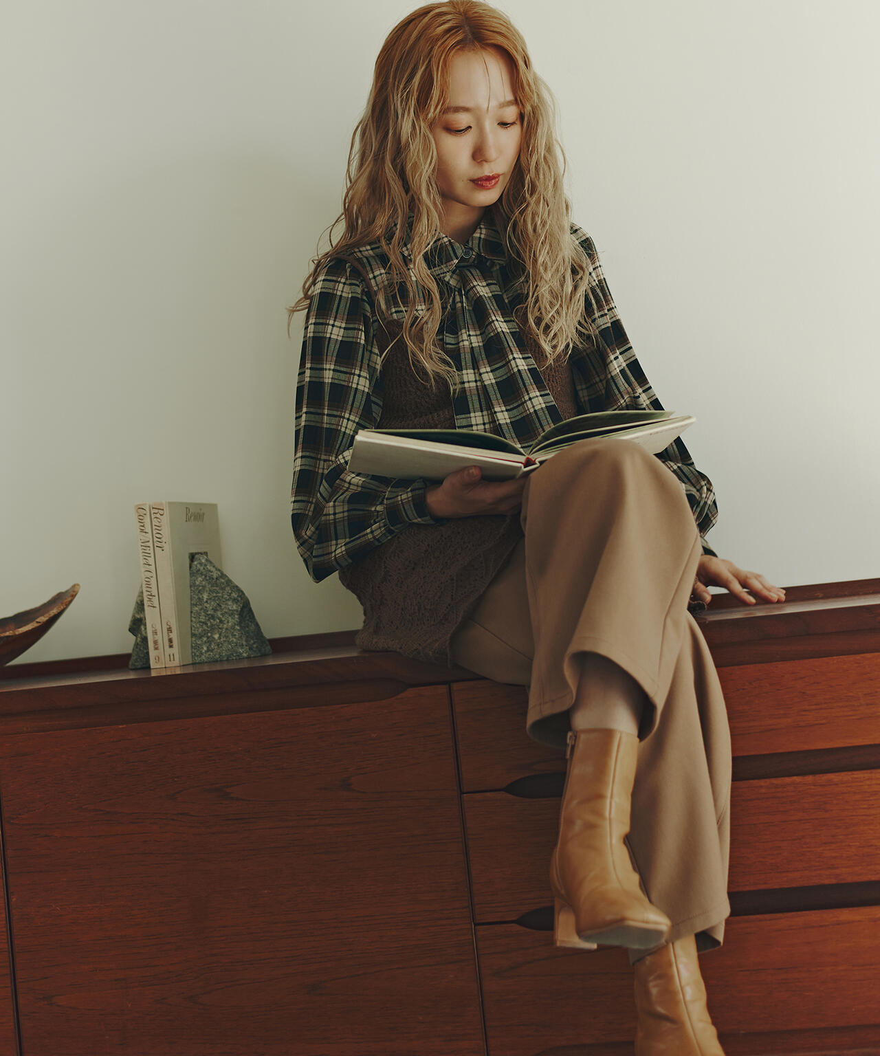 カギアミ風ヘアリーニットビスチェ