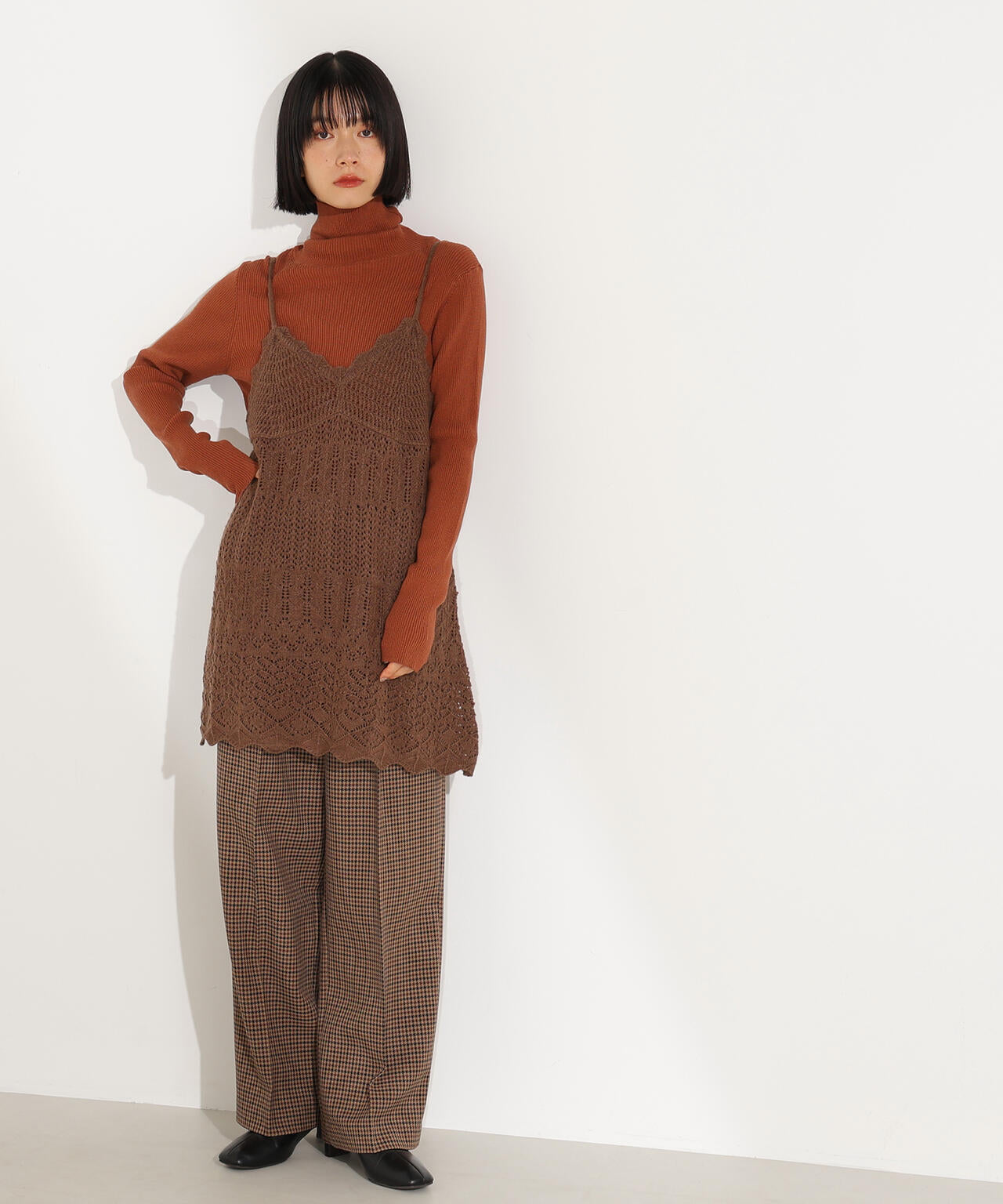 カギアミ風ヘアリーニットビスチェ