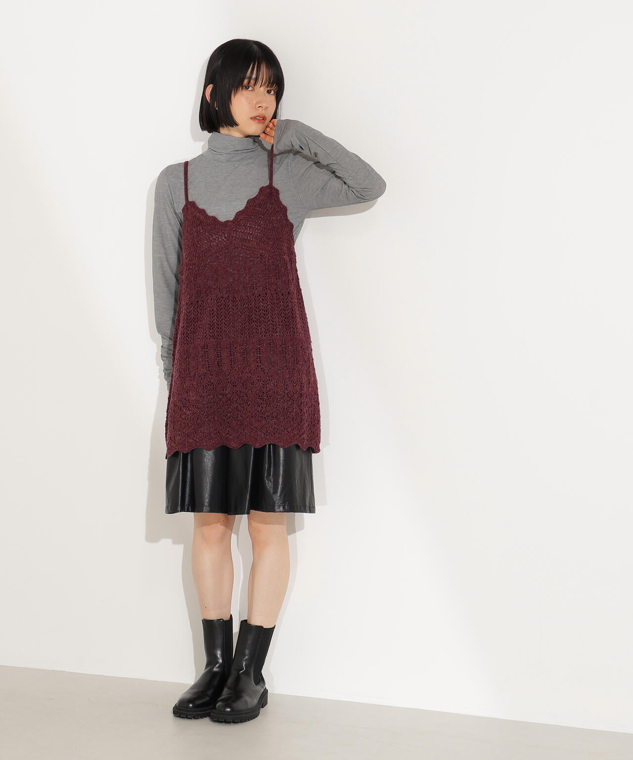 カギアミ風ヘアリーニットビスチェ