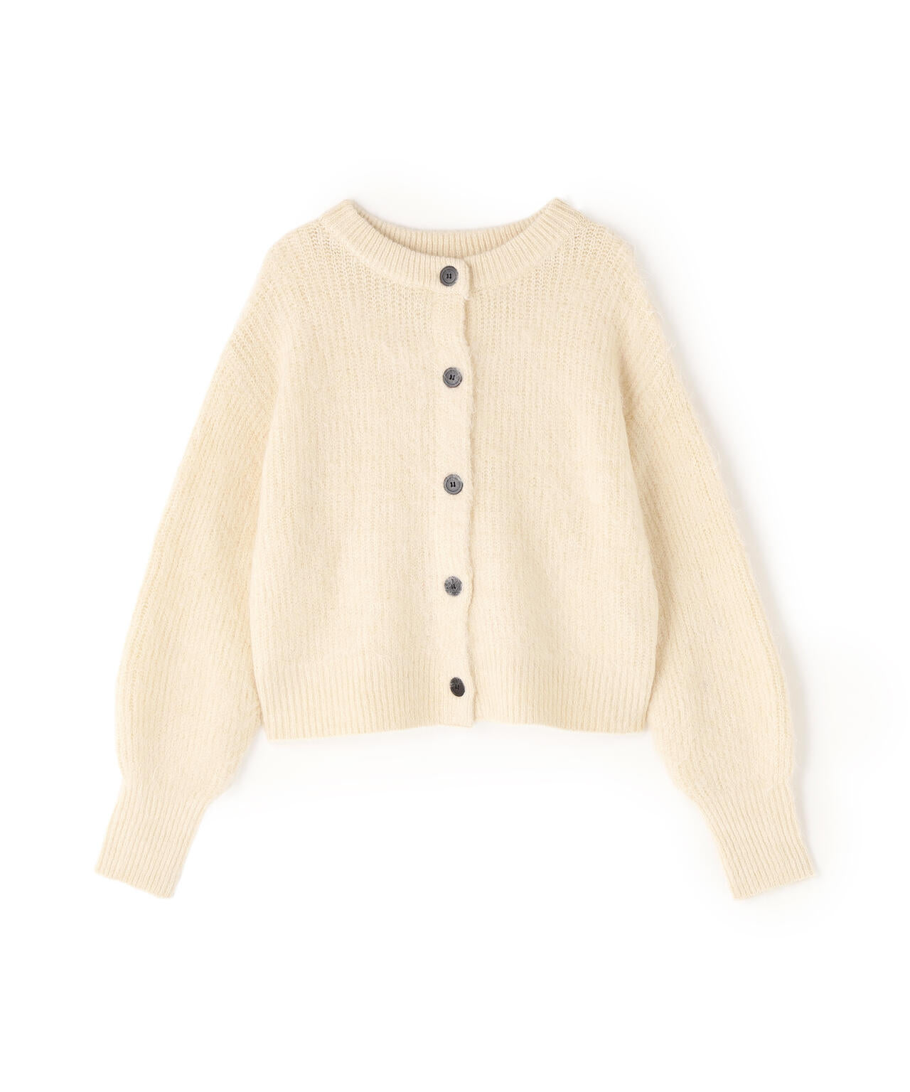 【岸本セシルさん着用】クルーネックフェザーカーディガン