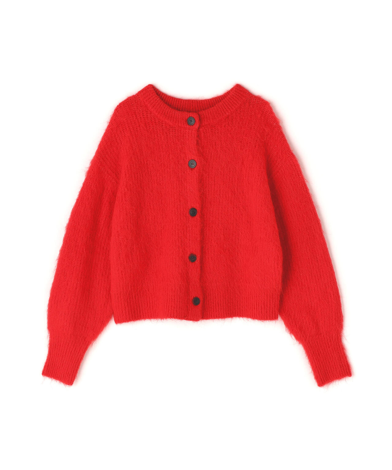 【岸本セシルさん着用】クルーネックフェザーカーディガン