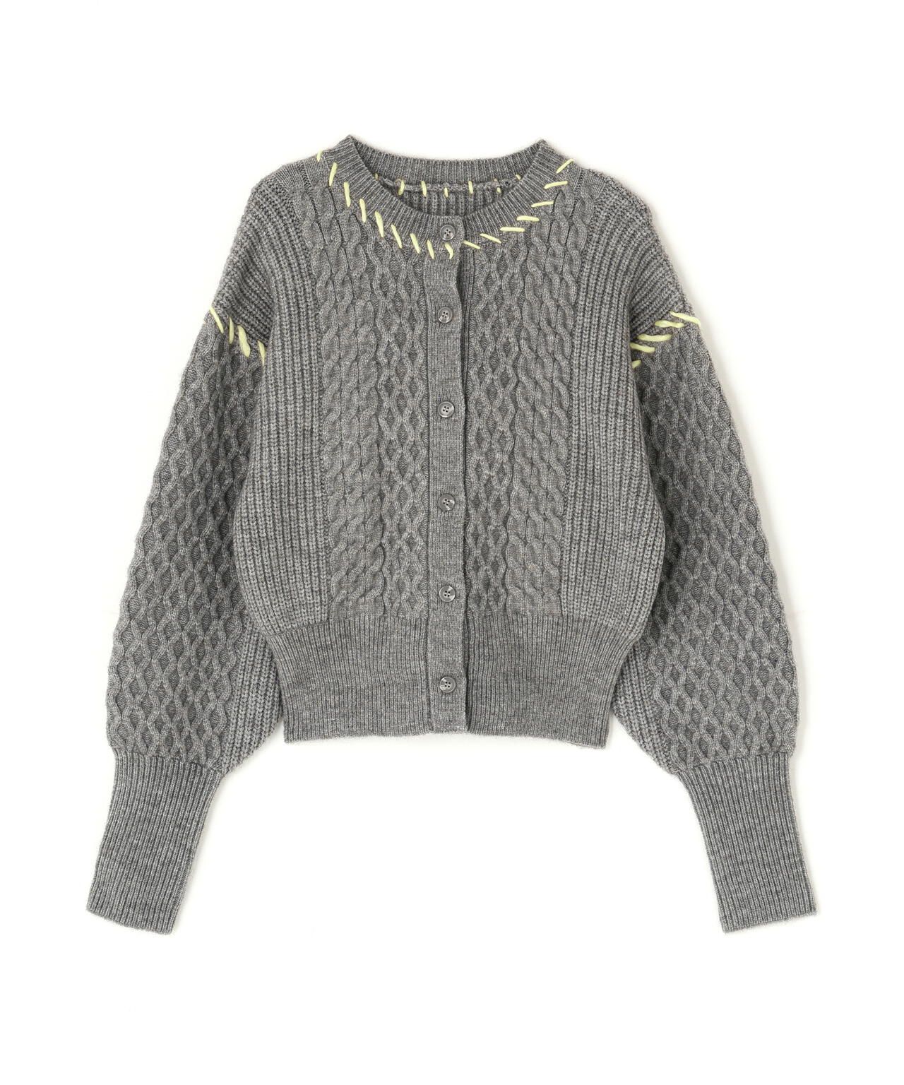 【岸本セシルさん着用】ケーブルステッチカーディガン