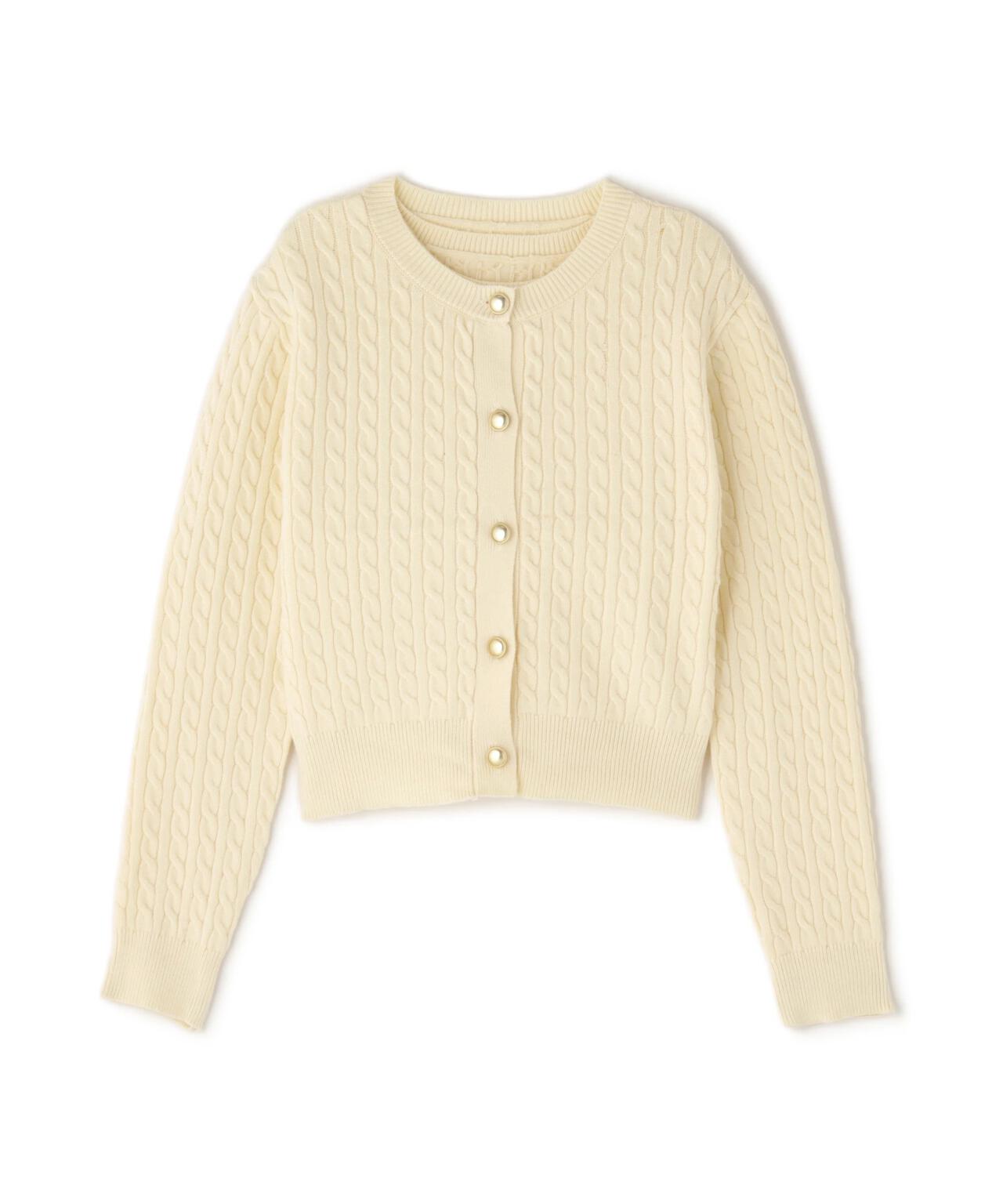 【小室安未さん着用】メタルボタンケーブルアンサンブル