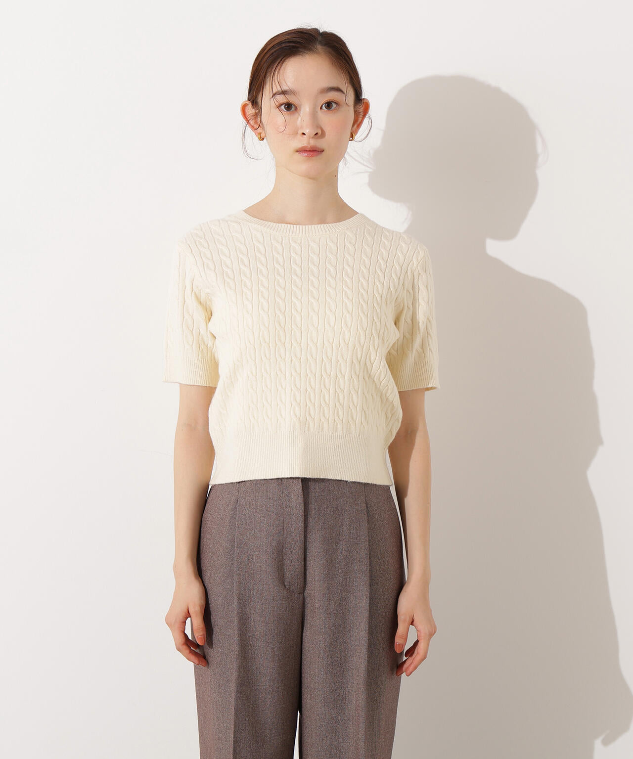 【小室安未さん着用】メタルボタンケーブルアンサンブル