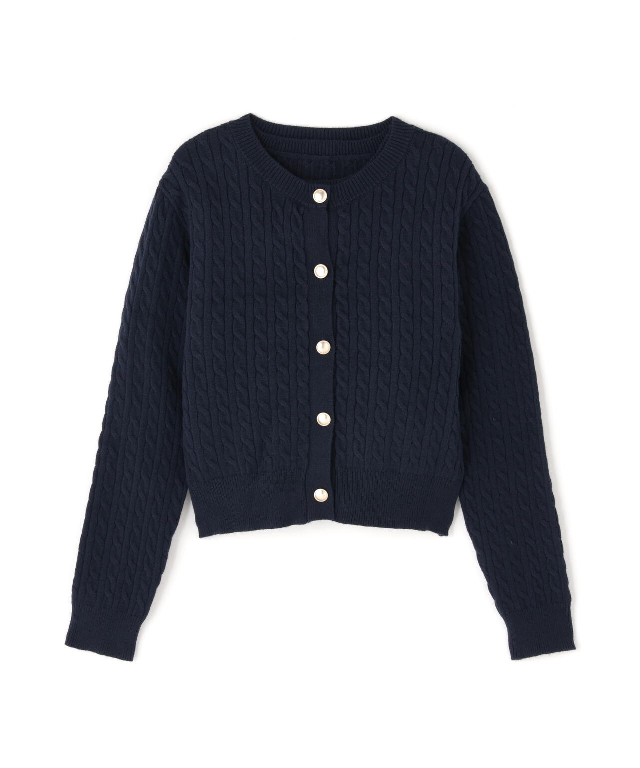 【小室安未さん着用】メタルボタンケーブルアンサンブル