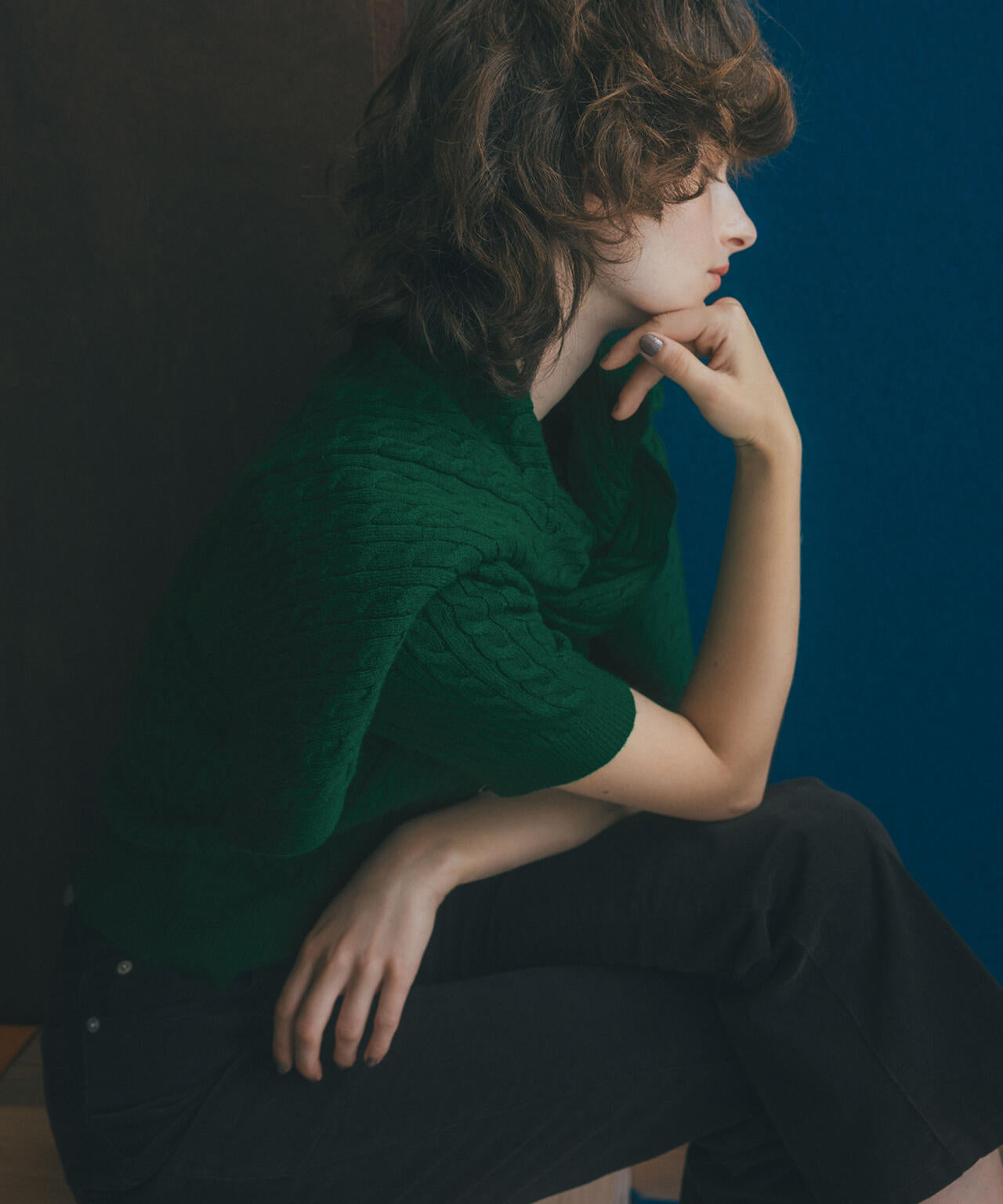 【小室安未さん着用】メタルボタンケーブルアンサンブル