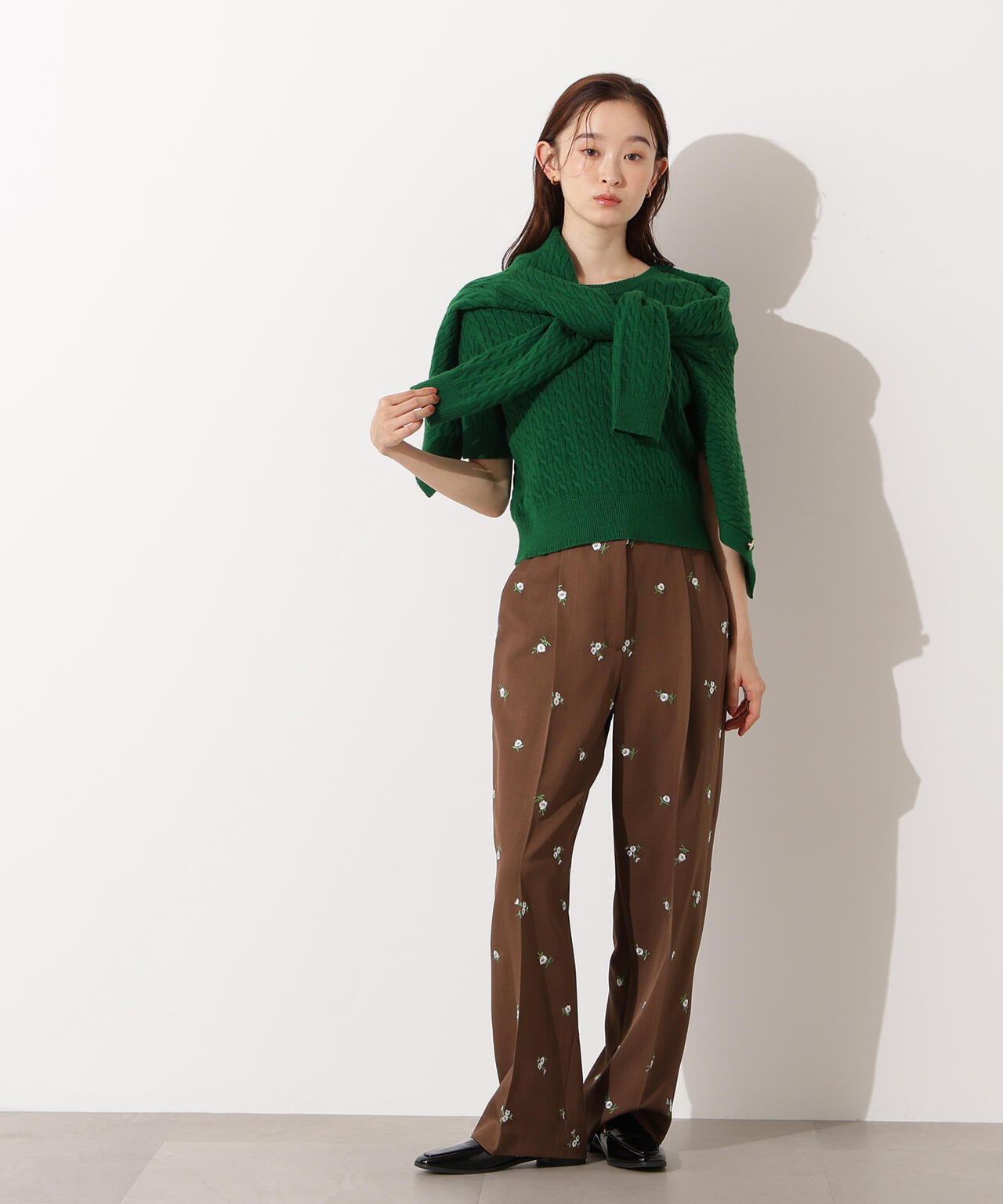 【小室安未さん着用】メタルボタンケーブルアンサンブル