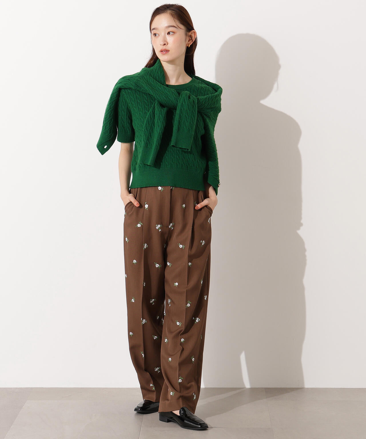 【小室安未さん着用】メタルボタンケーブルアンサンブル