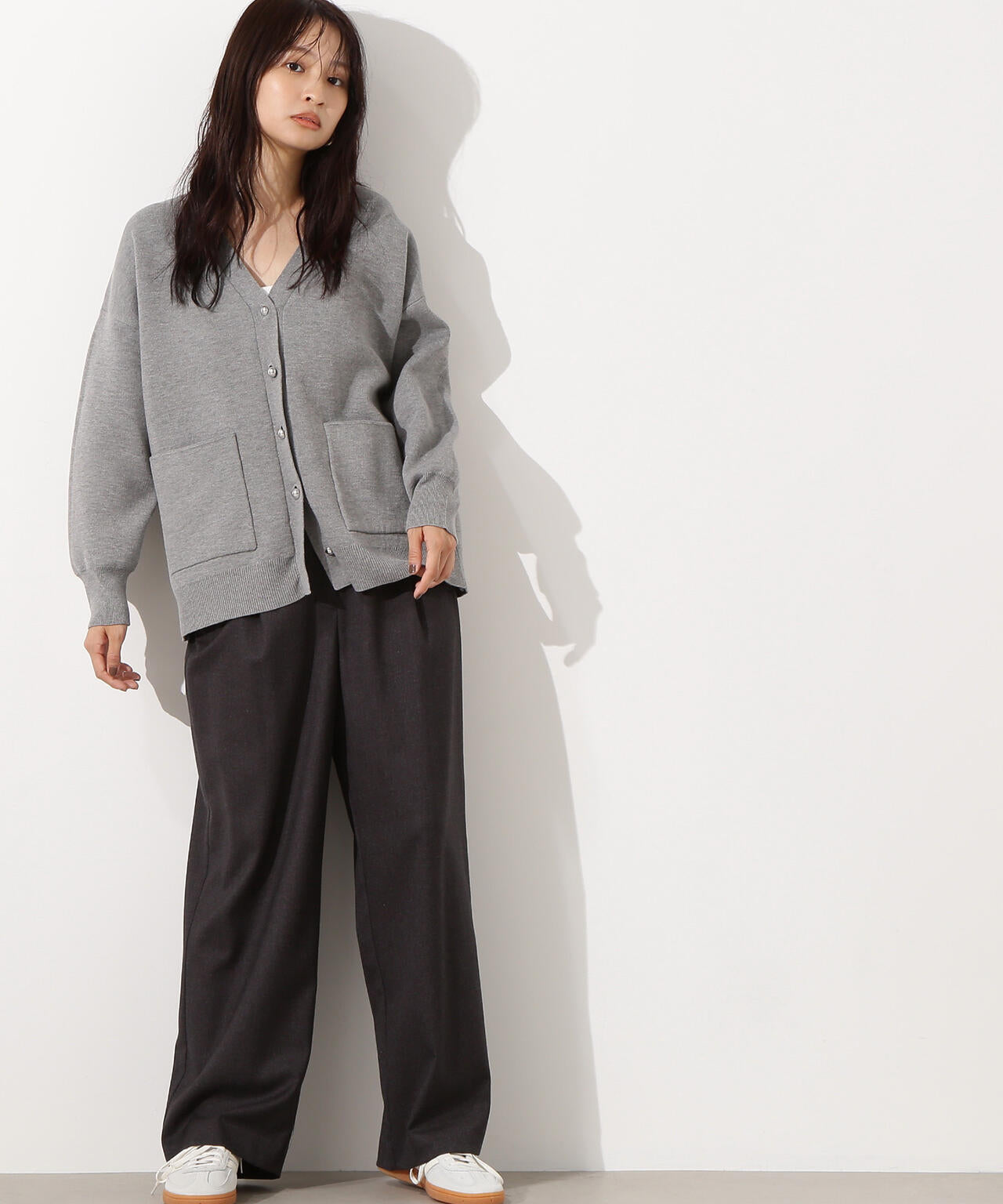 【小室安未さん着用】スウェットライクフォルムカーディガン