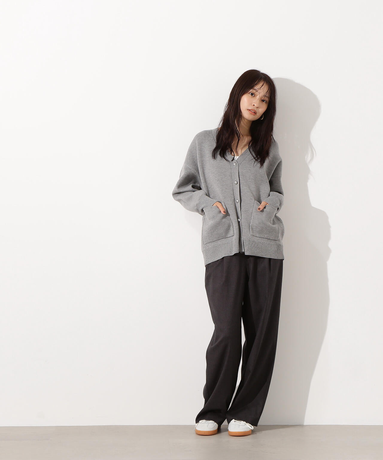 【小室安未さん着用】スウェットライクフォルムカーディガン
